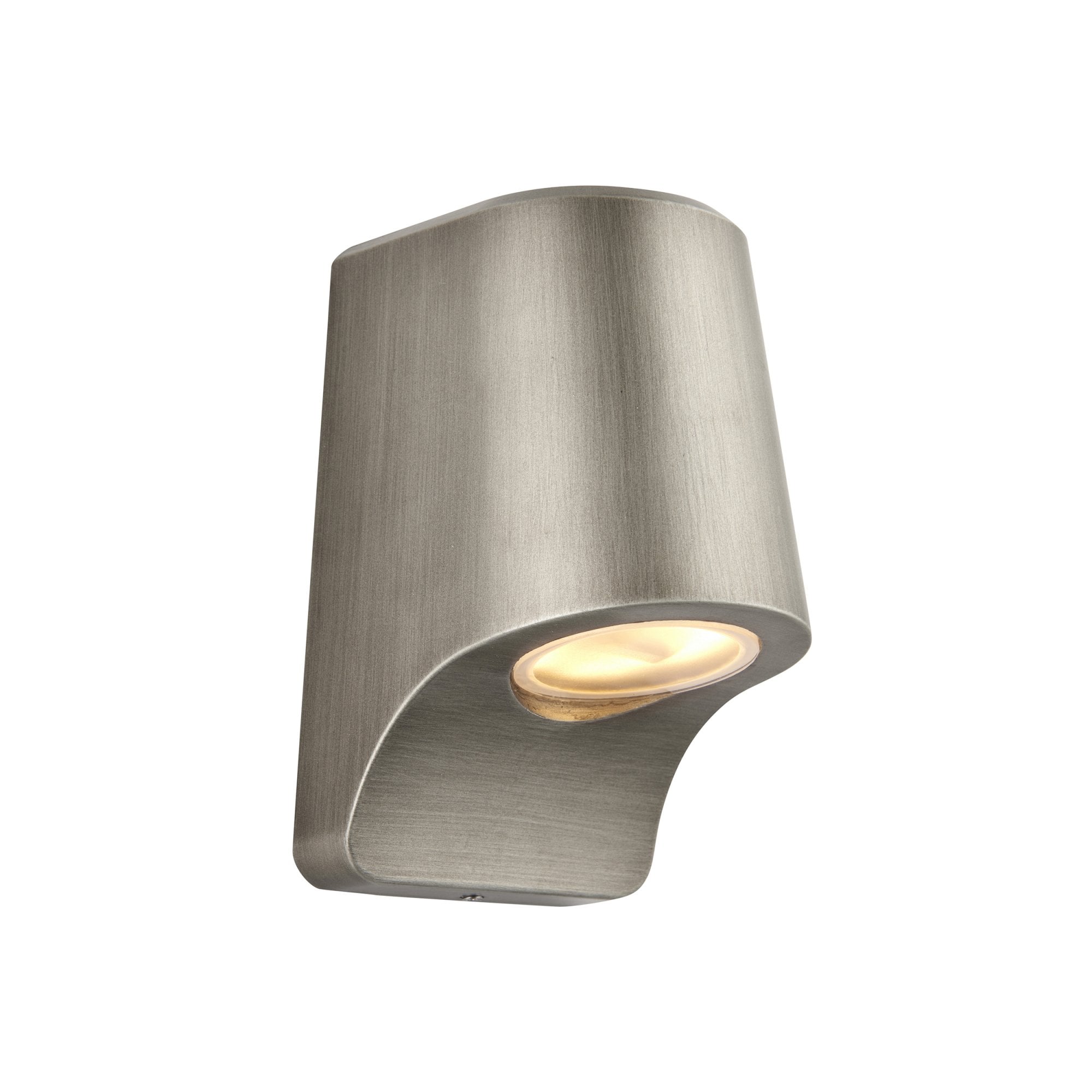 Utopia Compact Die Cast IP44 LED Wall Light - Aged Pewter & Frosted Glass