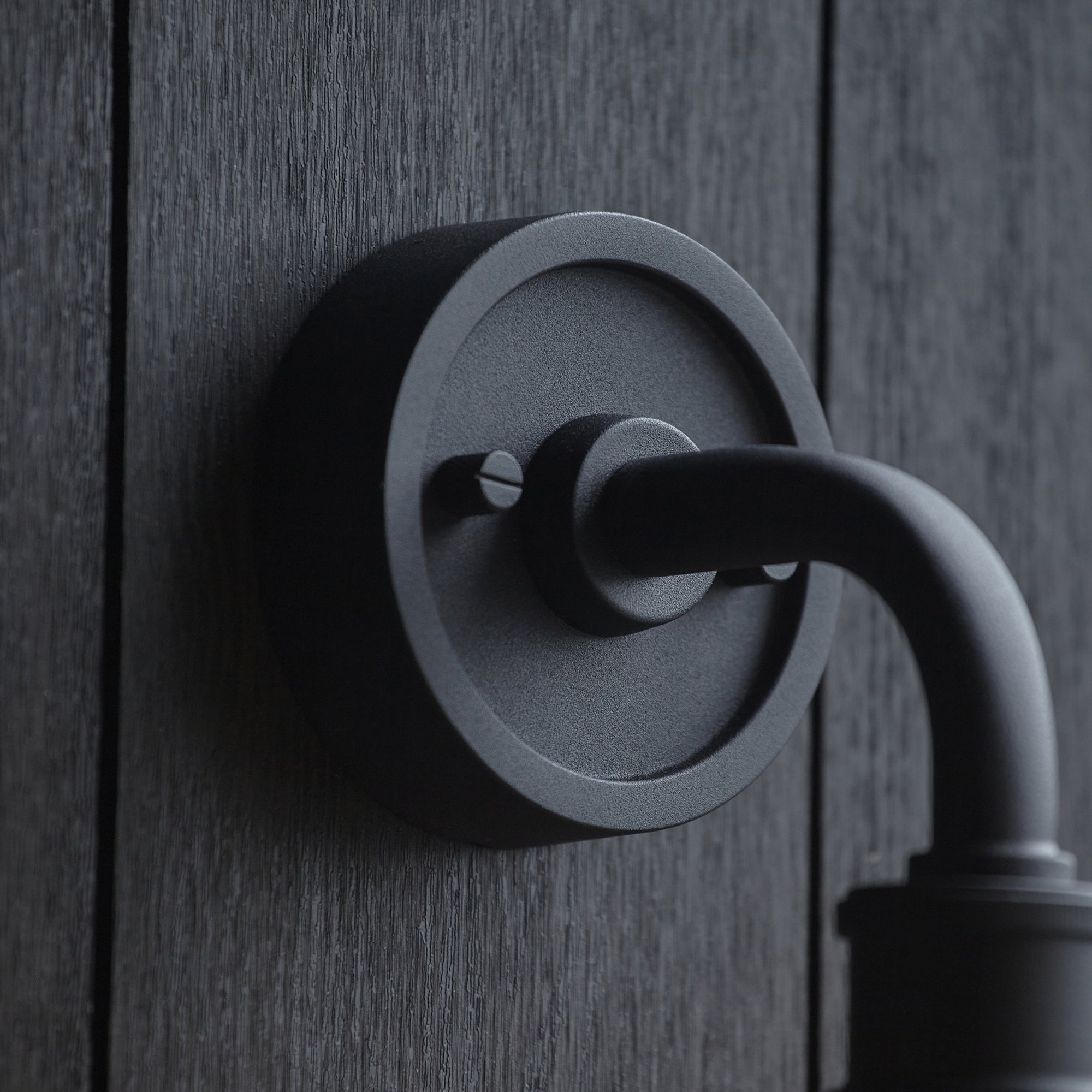 Utopia View Single Wall Light - Textured Black & Clear Glass