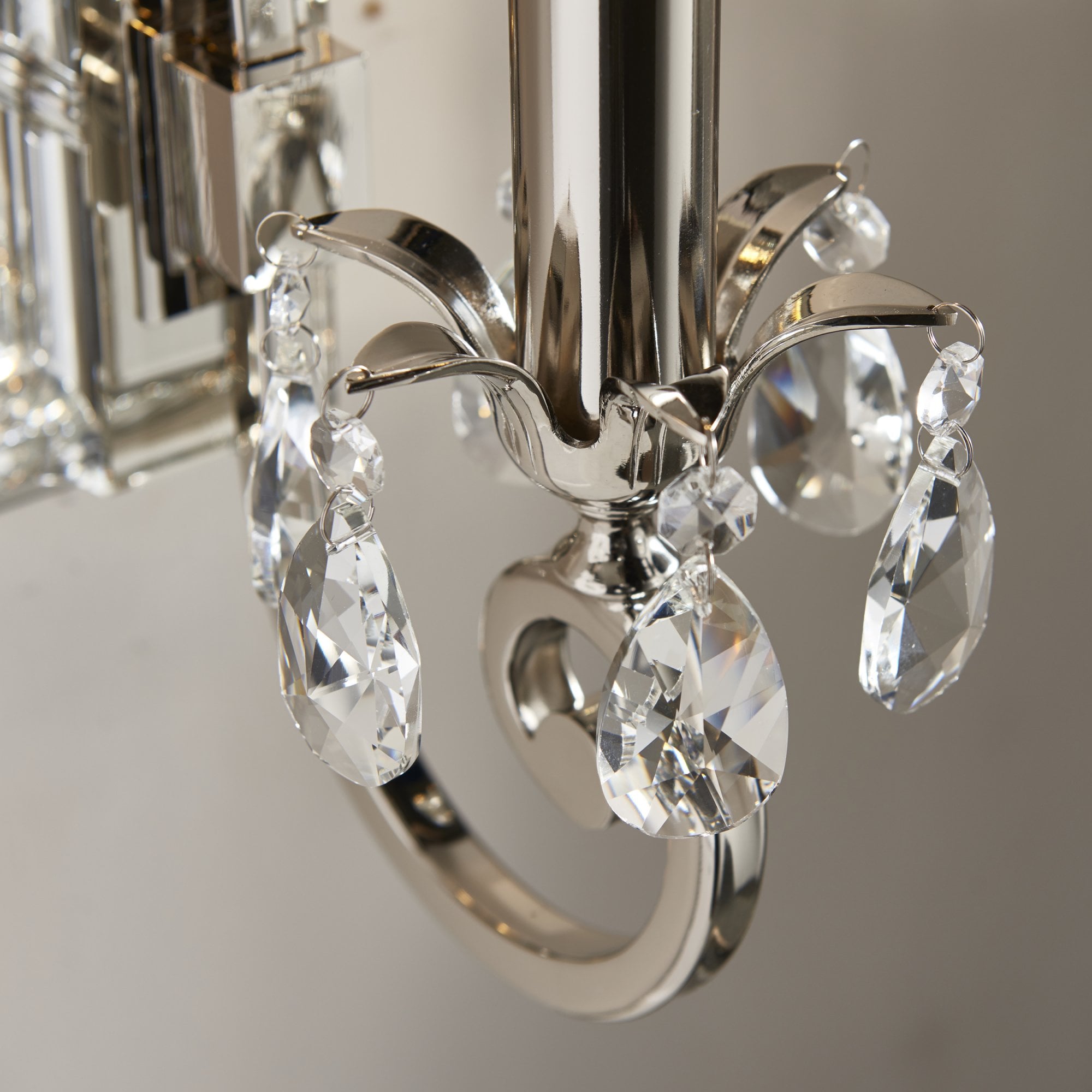 Interiors 1900 Oksana Single Wall Light - Nickel & Chocolate Shade