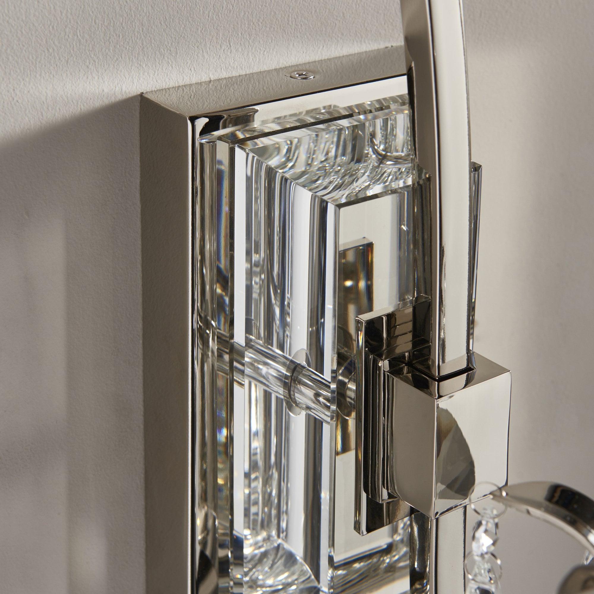 Interiors 1900 Oksana Single Wall Light - Nickel & Chocolate Shade
