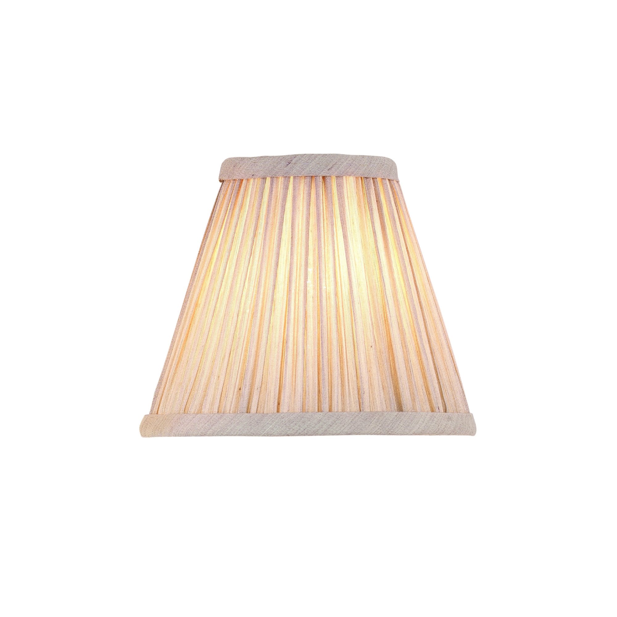 Interiors 1900 Kemp 6" Tapered Cylinder Shade - Beige Organza & Antique Brass - Shade Only