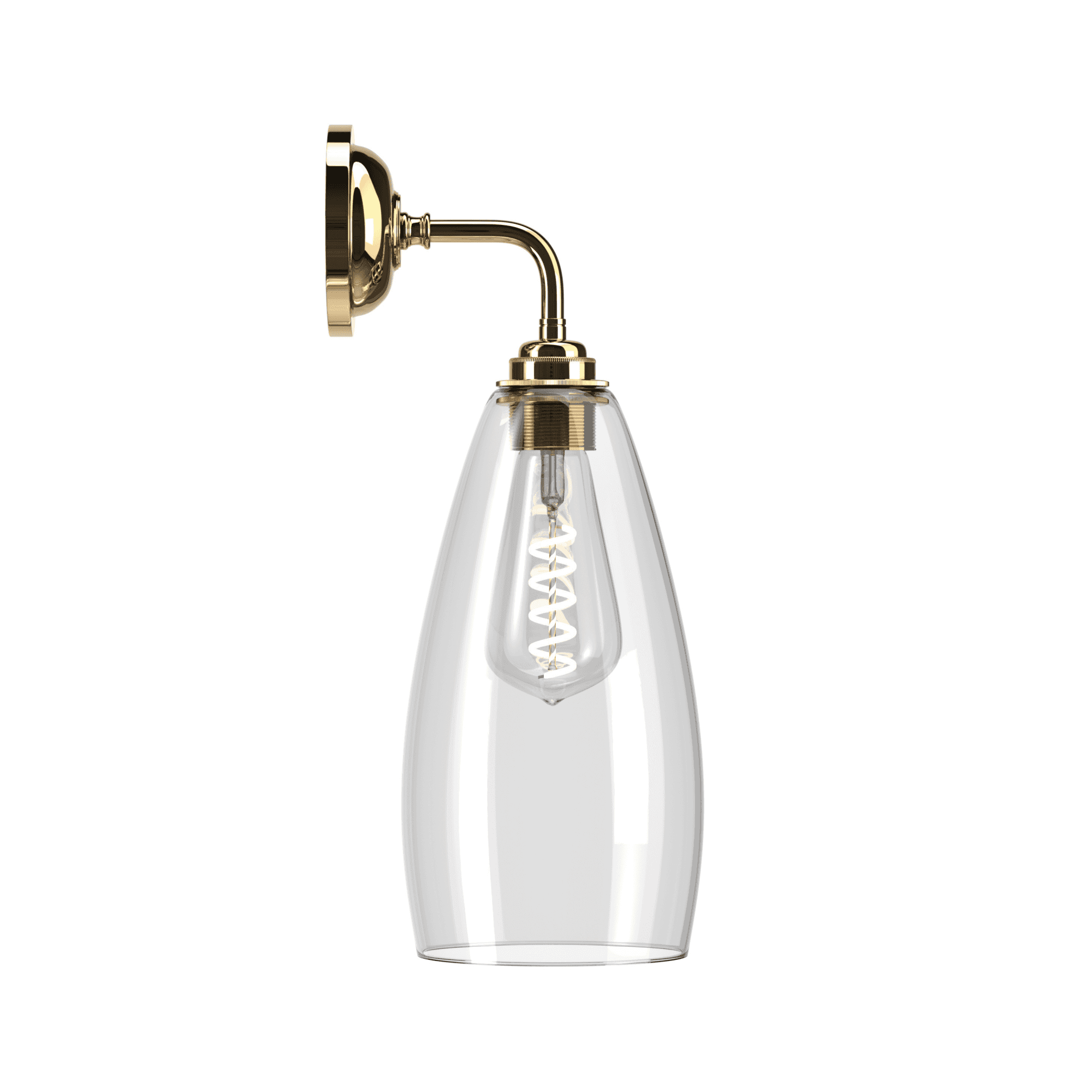 Fritz Fryer Upton Contemporary Large Wall Light - Clear Glass (Various Colour Options)