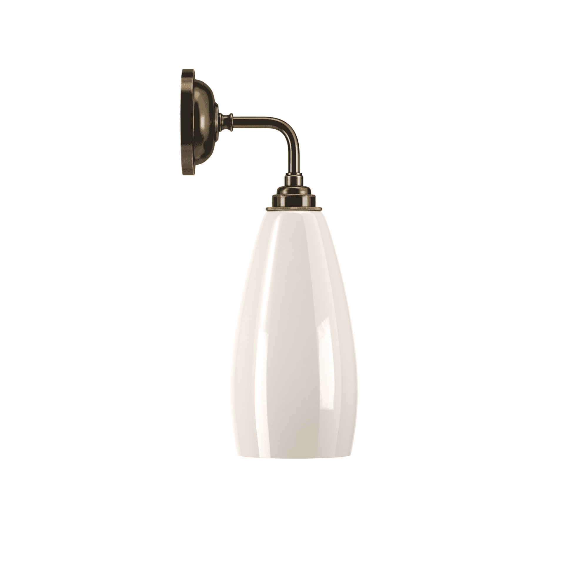 Fritz Fryer Upton Contemporary Medium Wall Light - White Glass (Various Colour Options)
