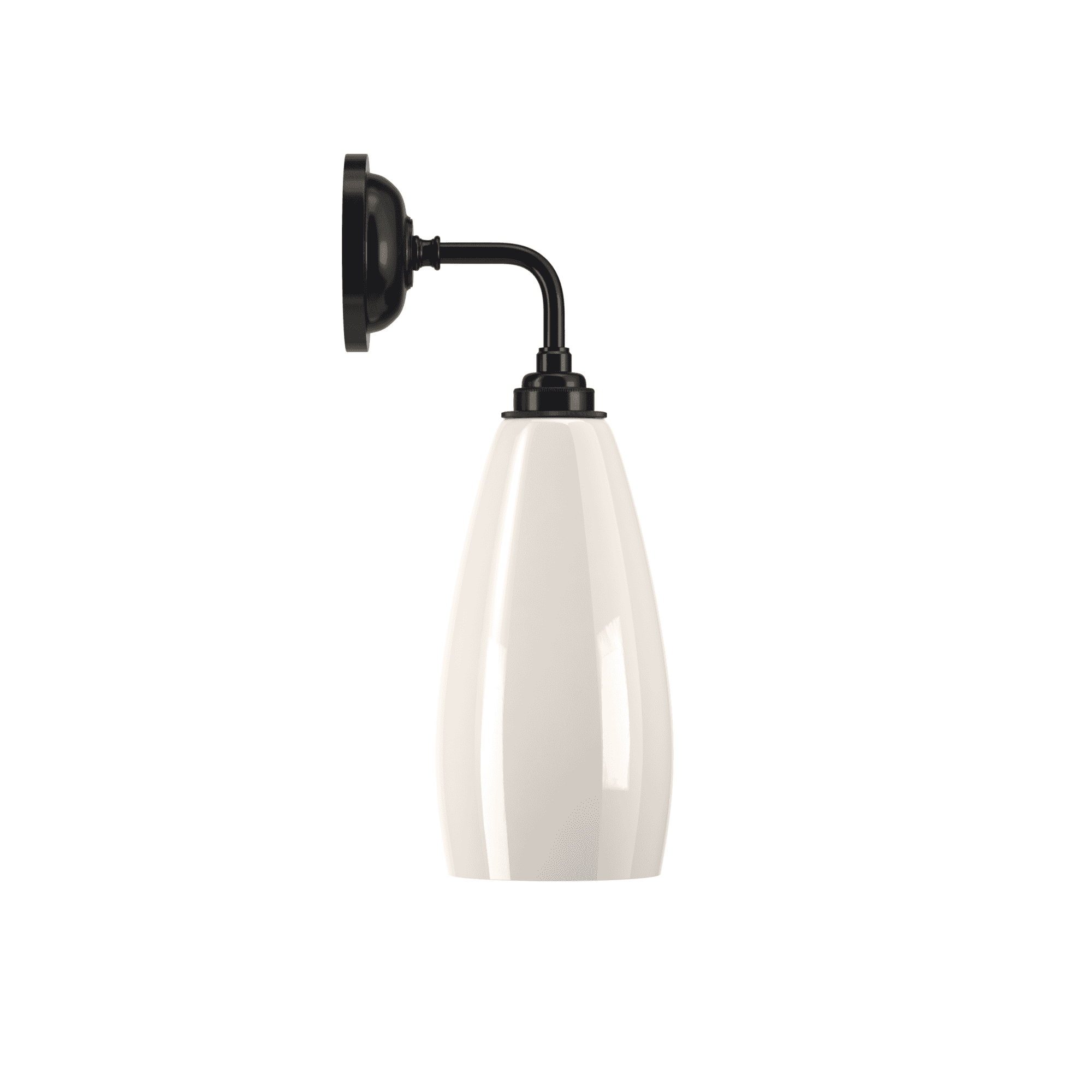 Fritz Fryer Upton Contemporary Medium Wall Light - White Glass (Various Colour Options)