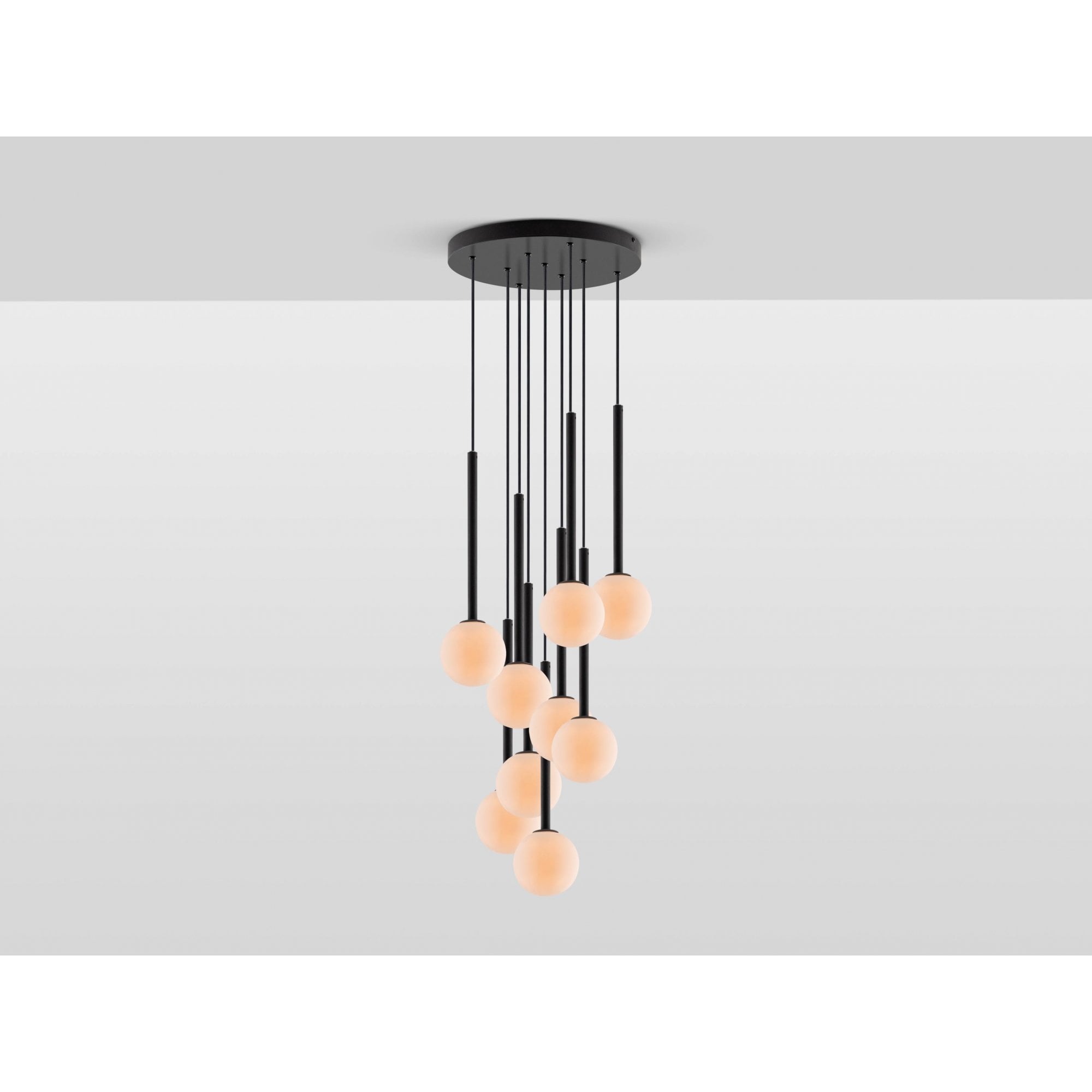 houseof. Opal Ball Cluster Ceiling Light - Charcoal