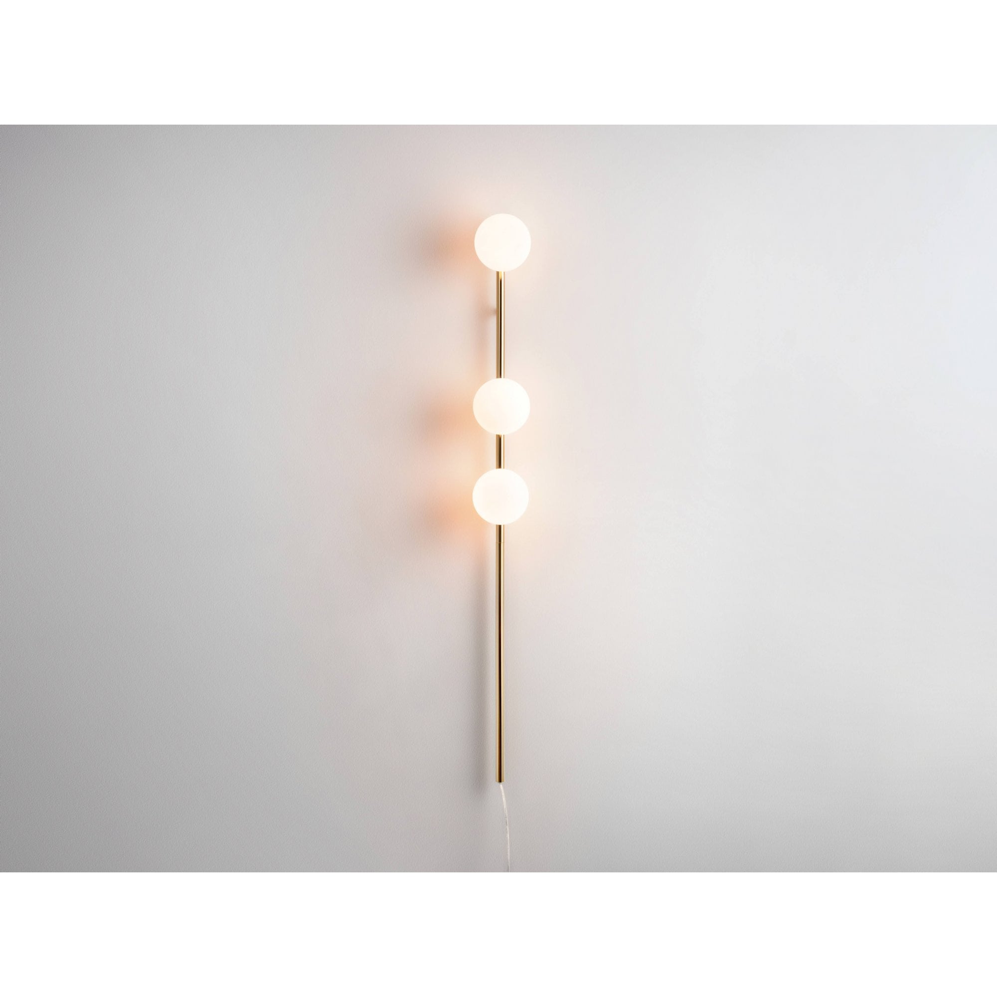 houseof. Bar Opal Ball Wall Light - Brass