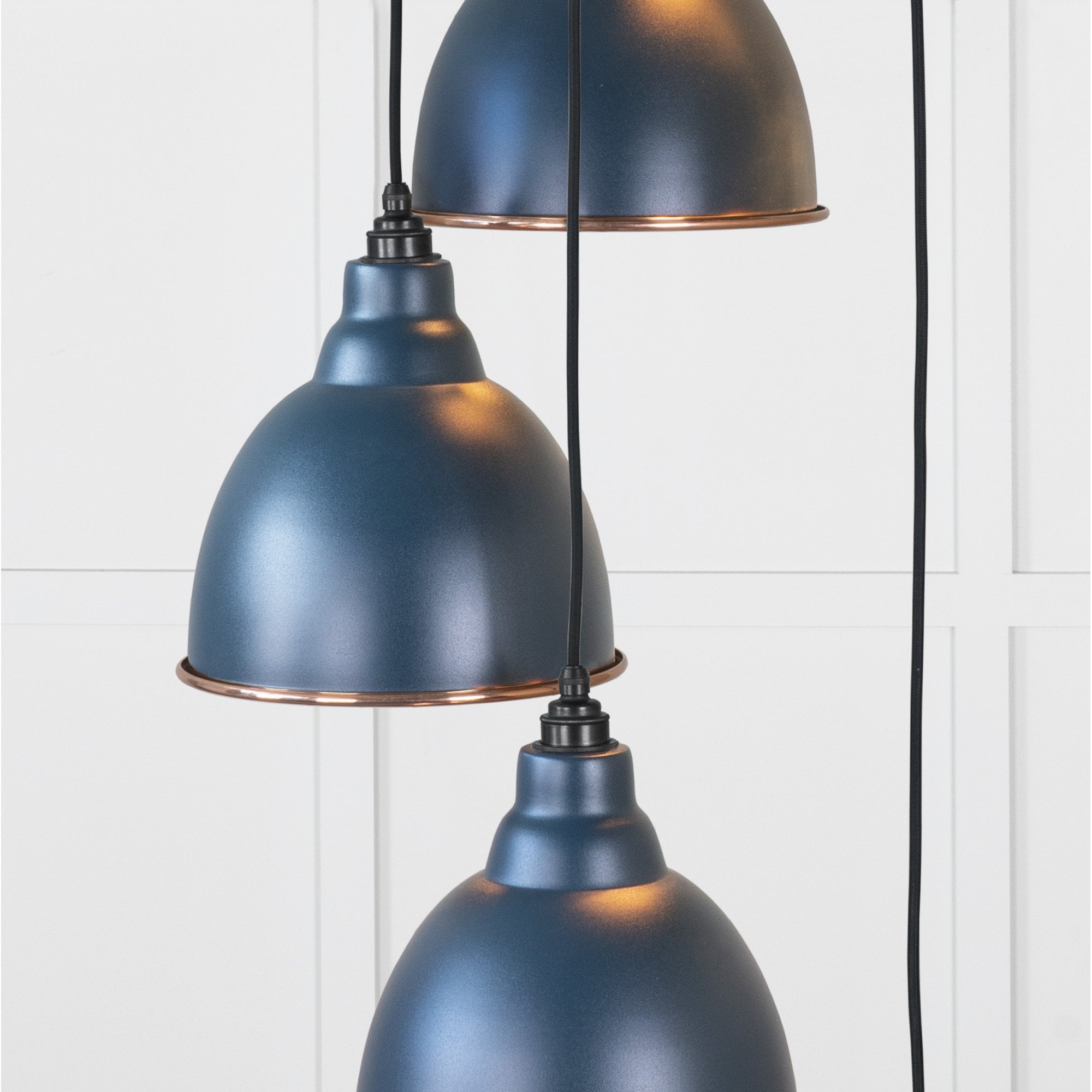 From The Anvil Smooth Copper Brindley Cluster Pendant - Dusk (Dark Blue/Grey)