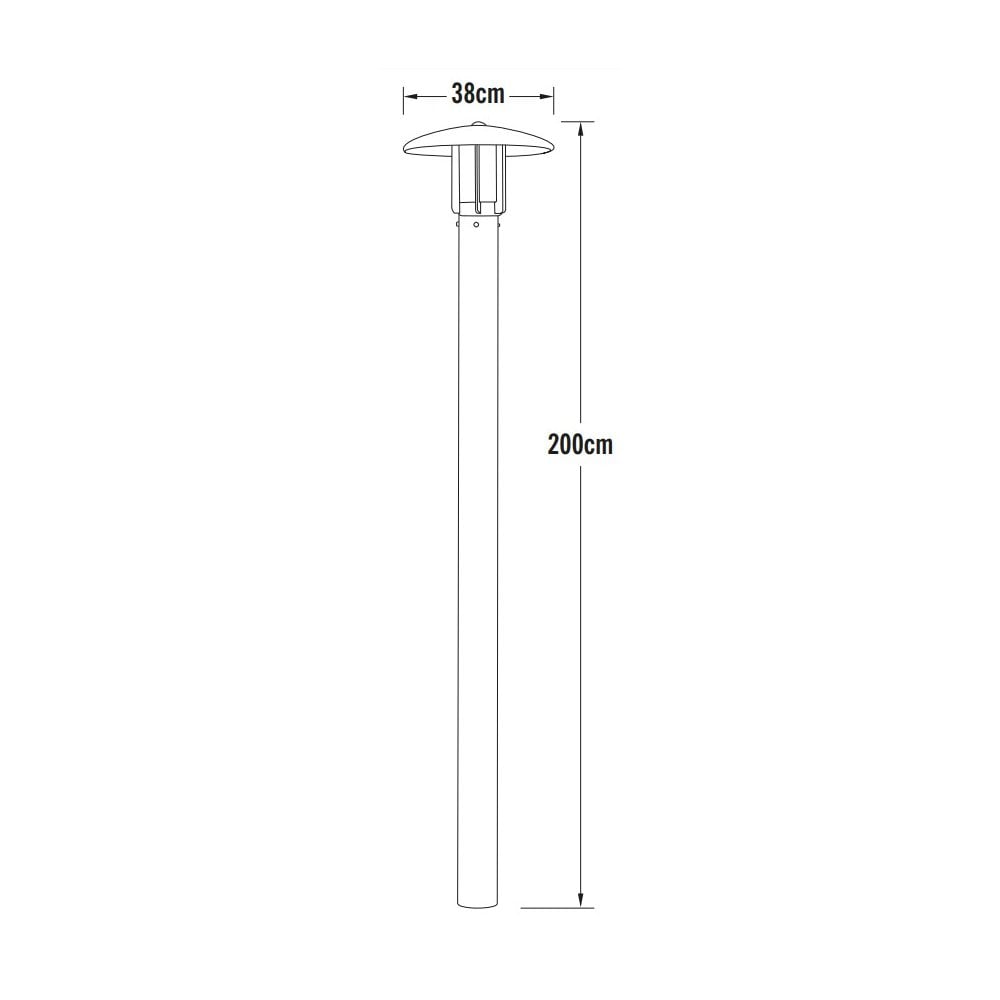 Konstsmide Heimdal Post Light - Matt Black