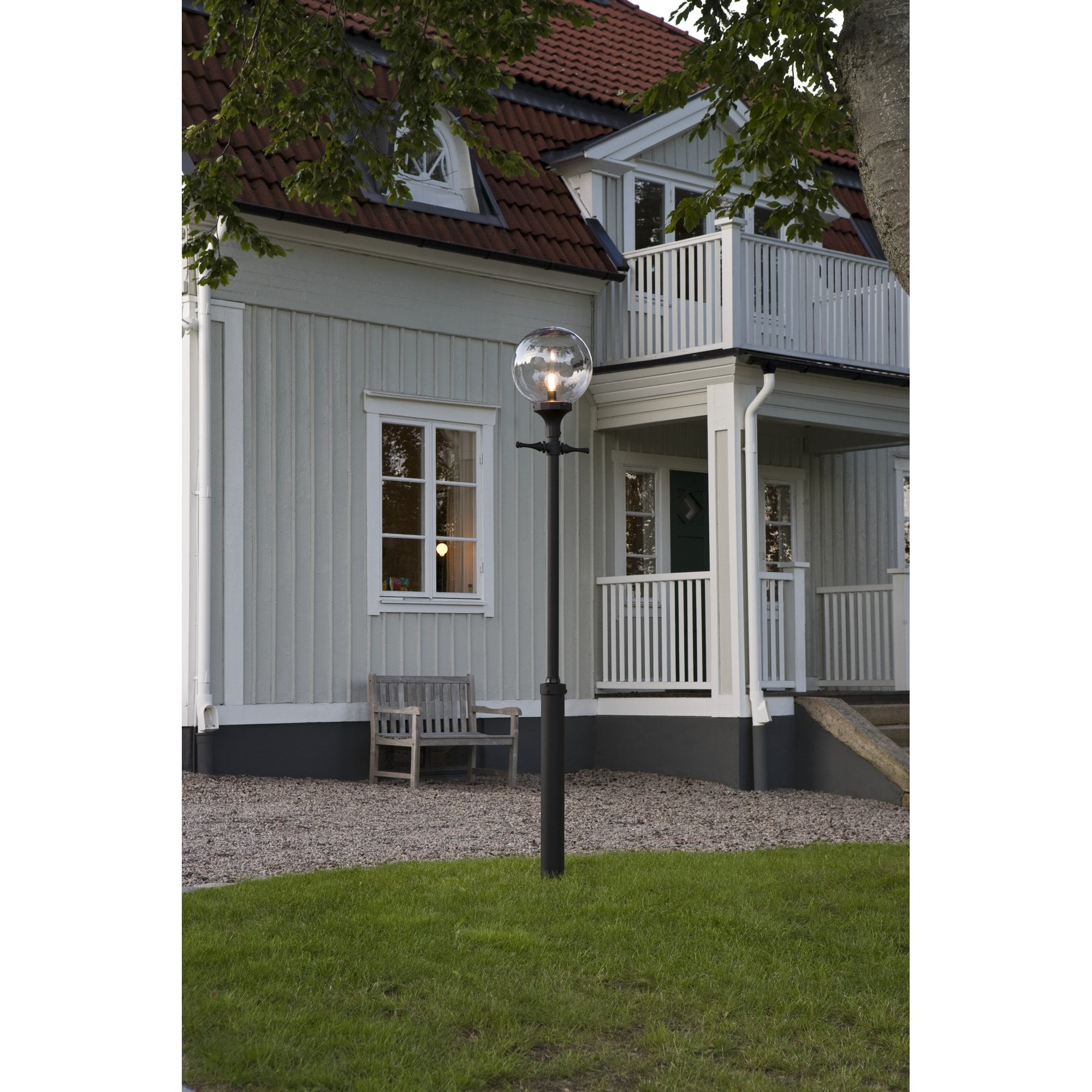 Konstsmide Orion Lampost (With Taurus Pole and Ladder Bracket) - Matt Black