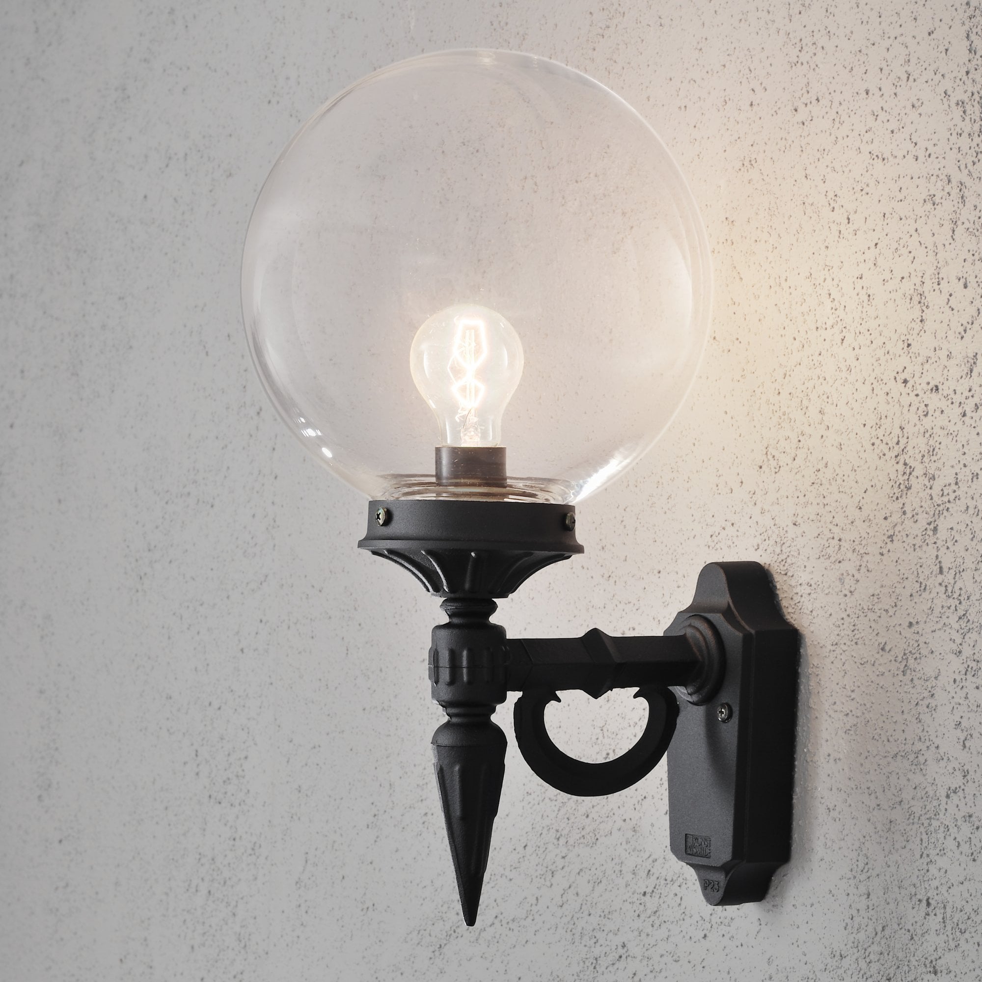 Konstsmide Orion Wall Light - Matt Black