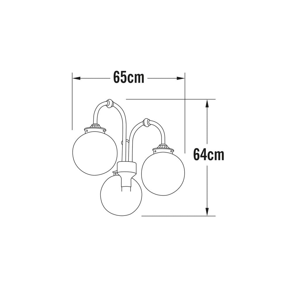 Konstsmide Arcturus Triple Head - Matt White - Head Only
