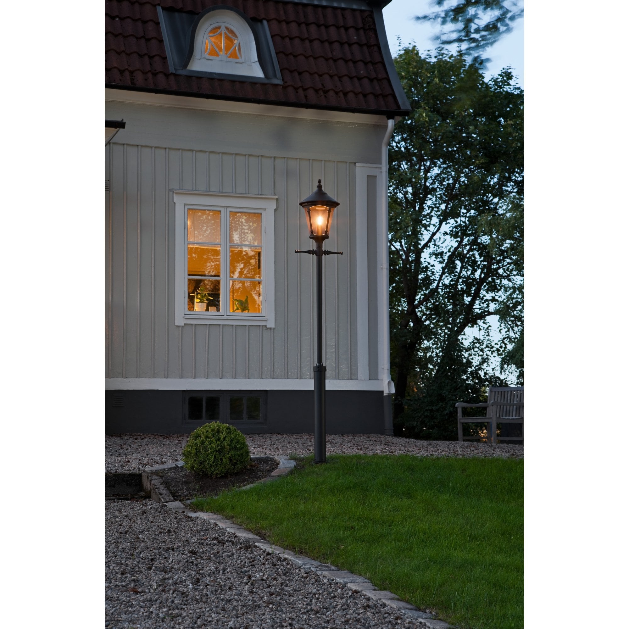 Konstsmide Virgo Lampost (With Taurus Column) - Matt Black