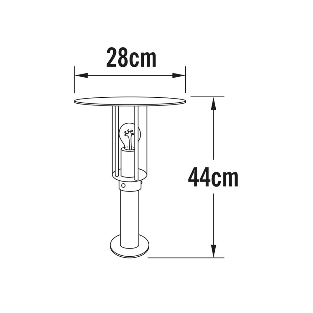 Konstsmide Mode Gate Post - Galvanised