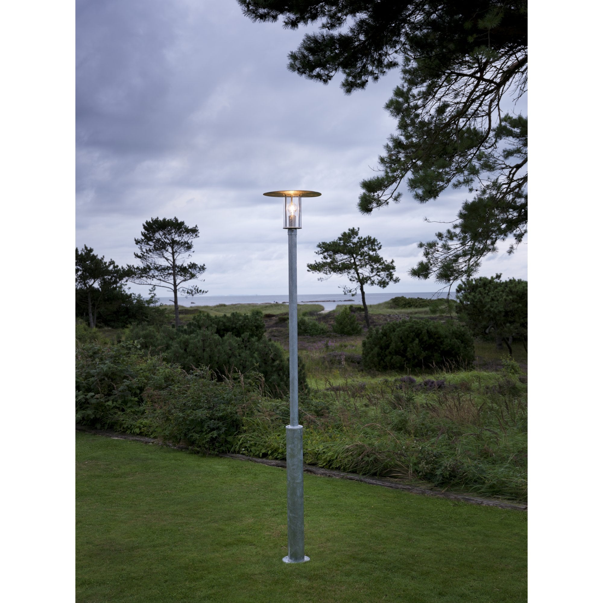Konstsmide Mode Large Pole Light - Galvanised