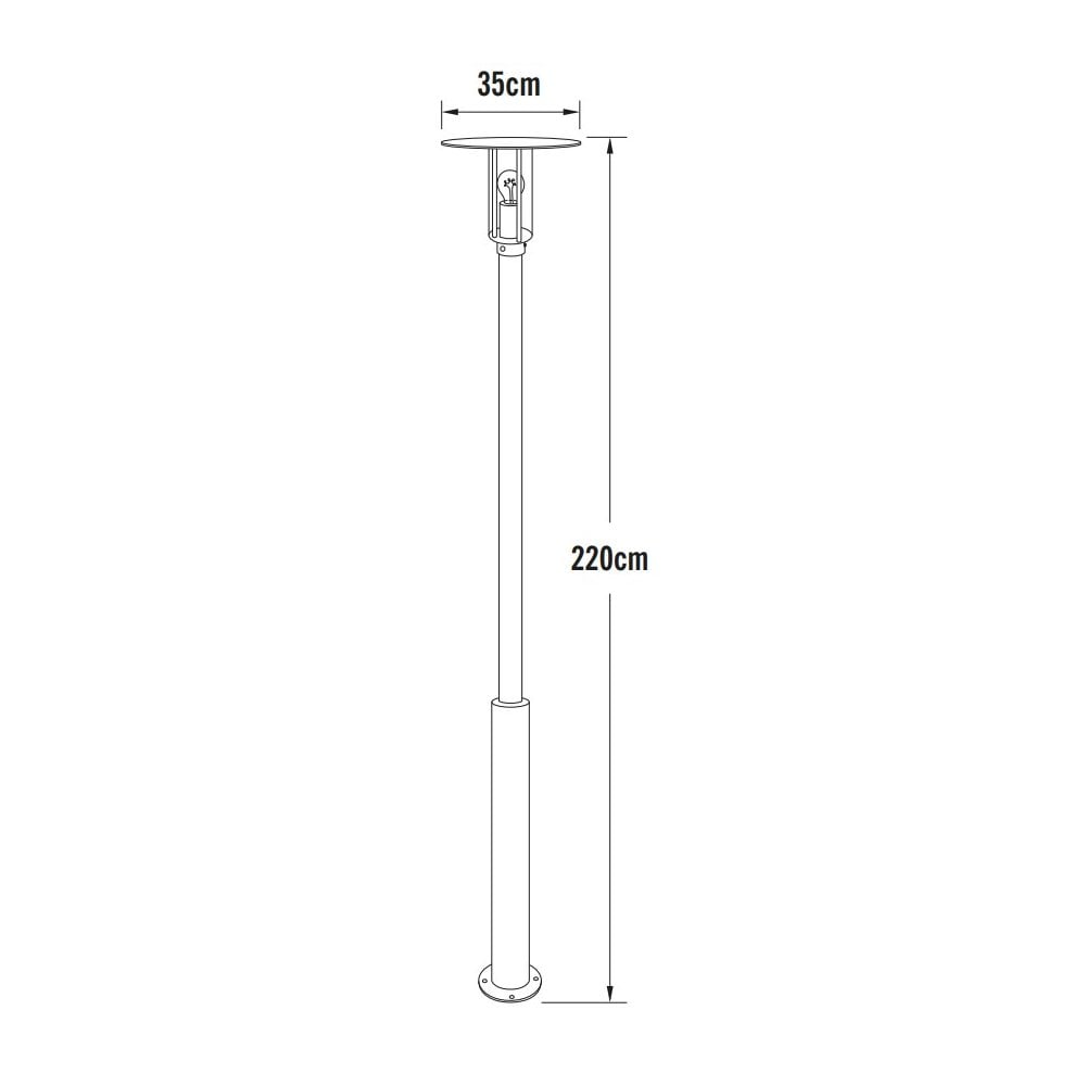 Konstsmide Mode Large Pole Light - Galvanised