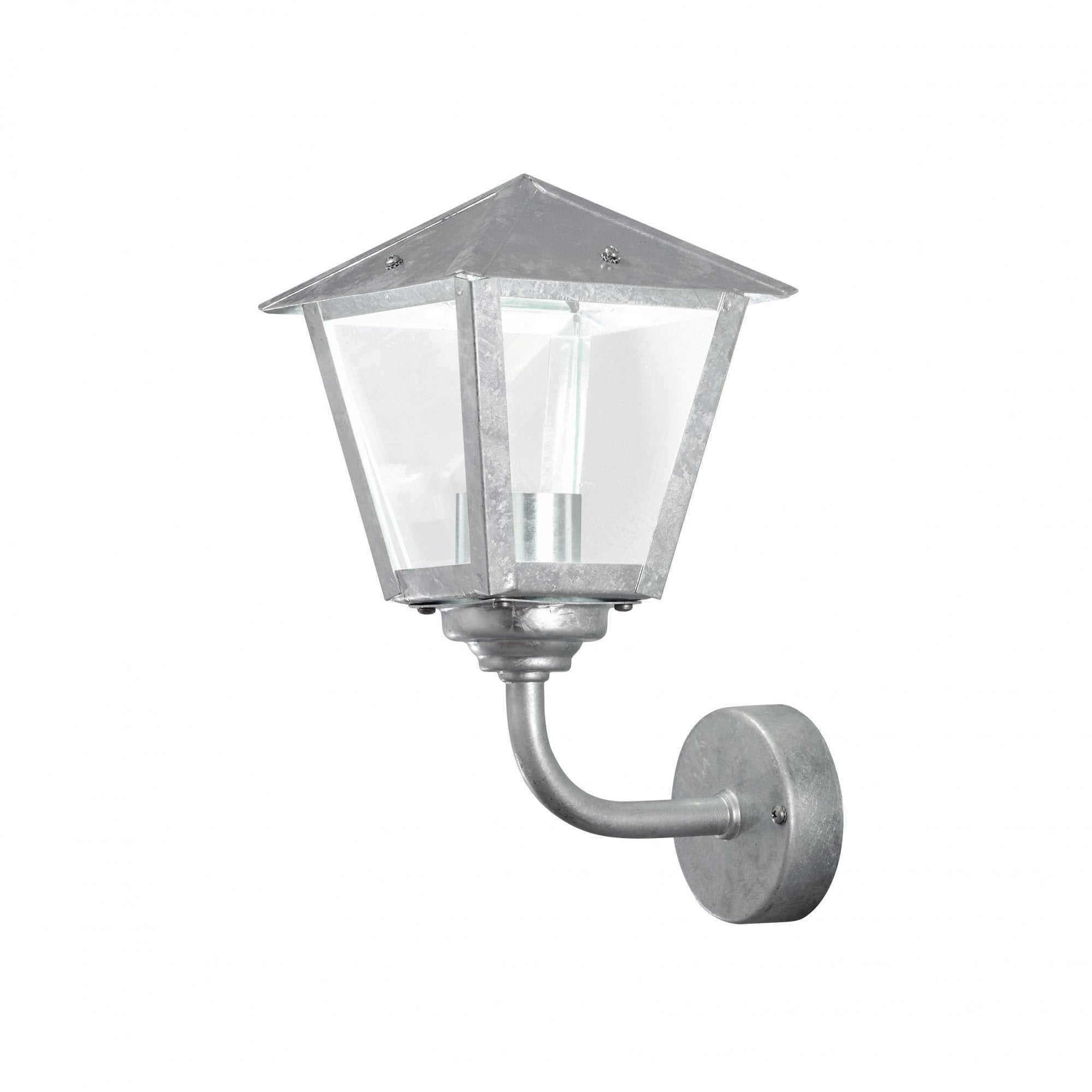 Konstsmide Benu Small LED Up Wall Light - Galvanised