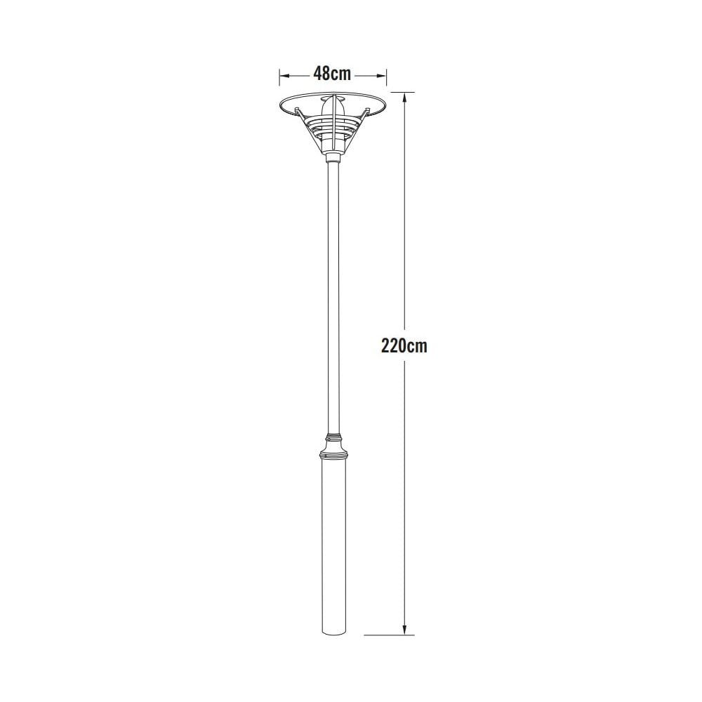 Konstsmide Gemini Lampost (With Draco Column) - Matt White