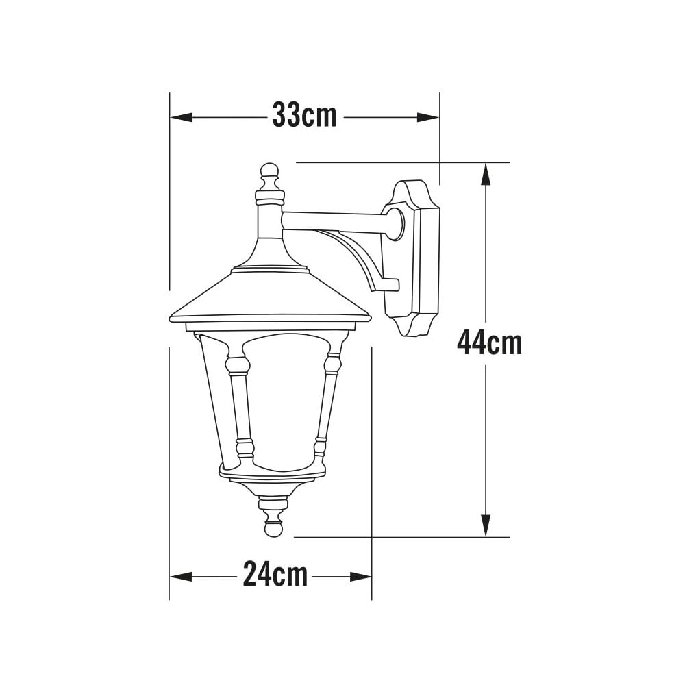 Konstsmide Virgo Wall Light - Matt Black