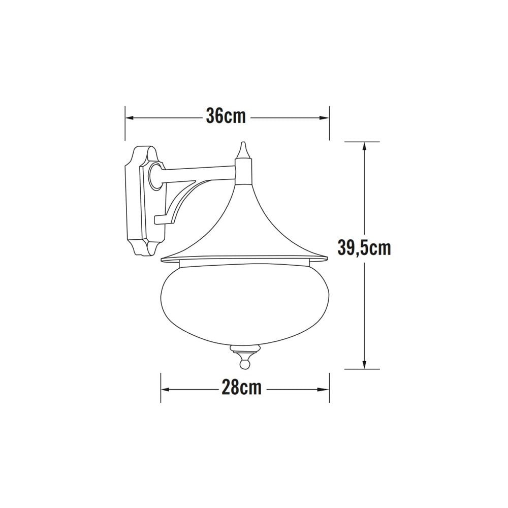 Konstsmide Libra Down Wall Light - Straight Arm - Matt Black
