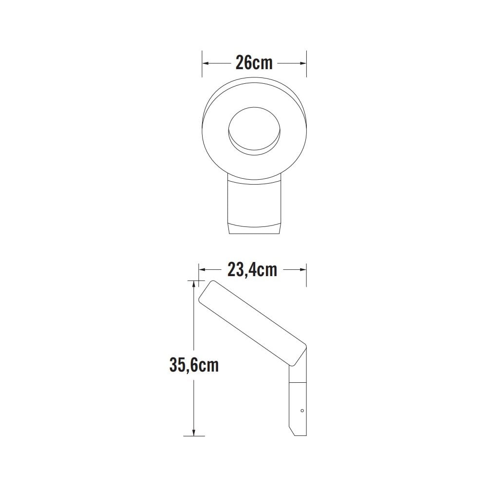Konstsmide Asti LED Wall Light - Anthracite