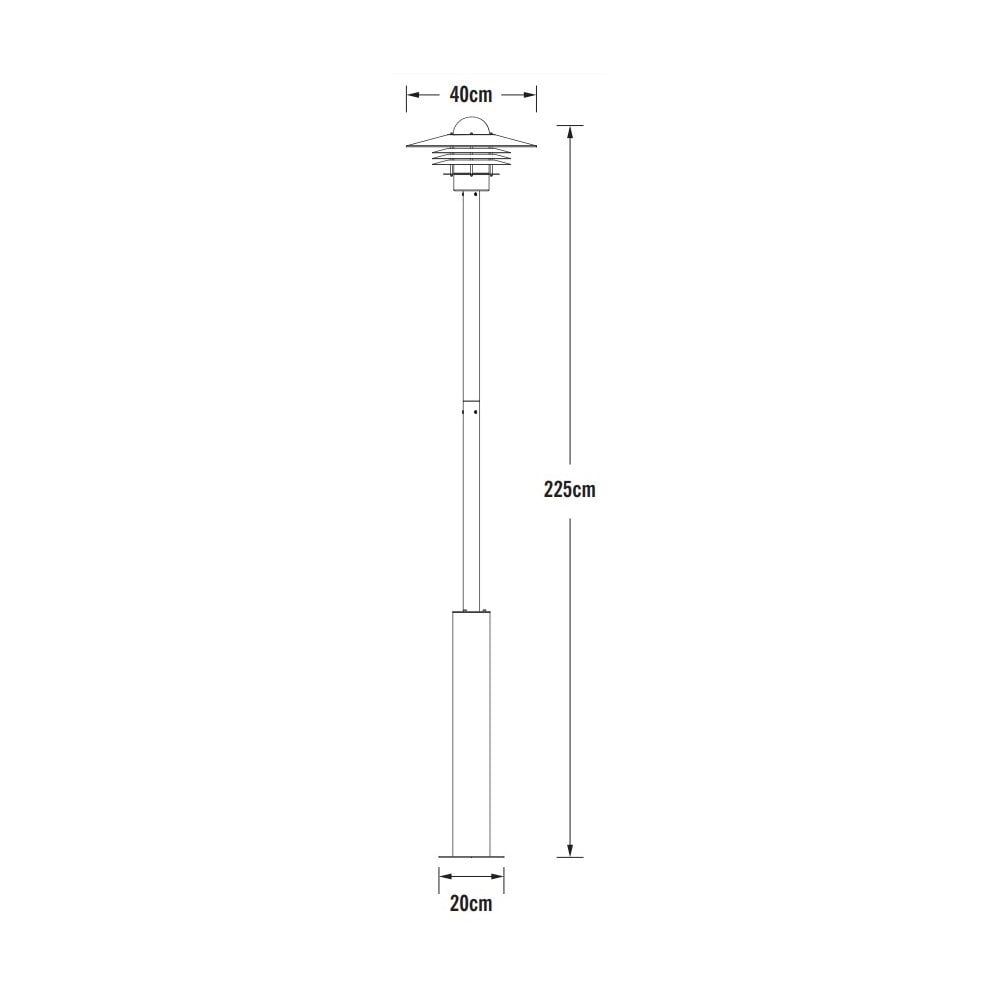 Konstsmide Modena Lampost - Galvanised Steel