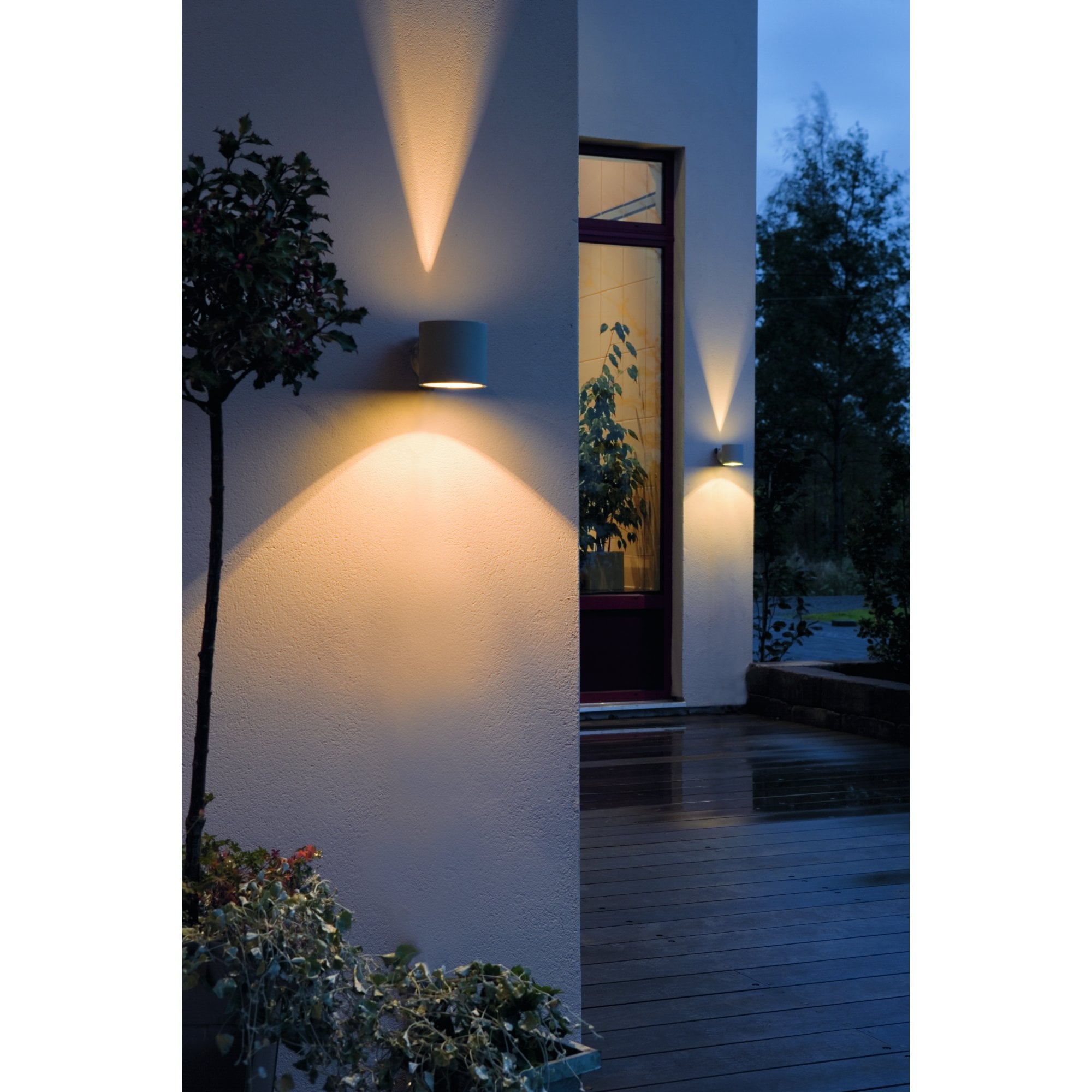 Konstsmide Modena Round Wall Light - Grey