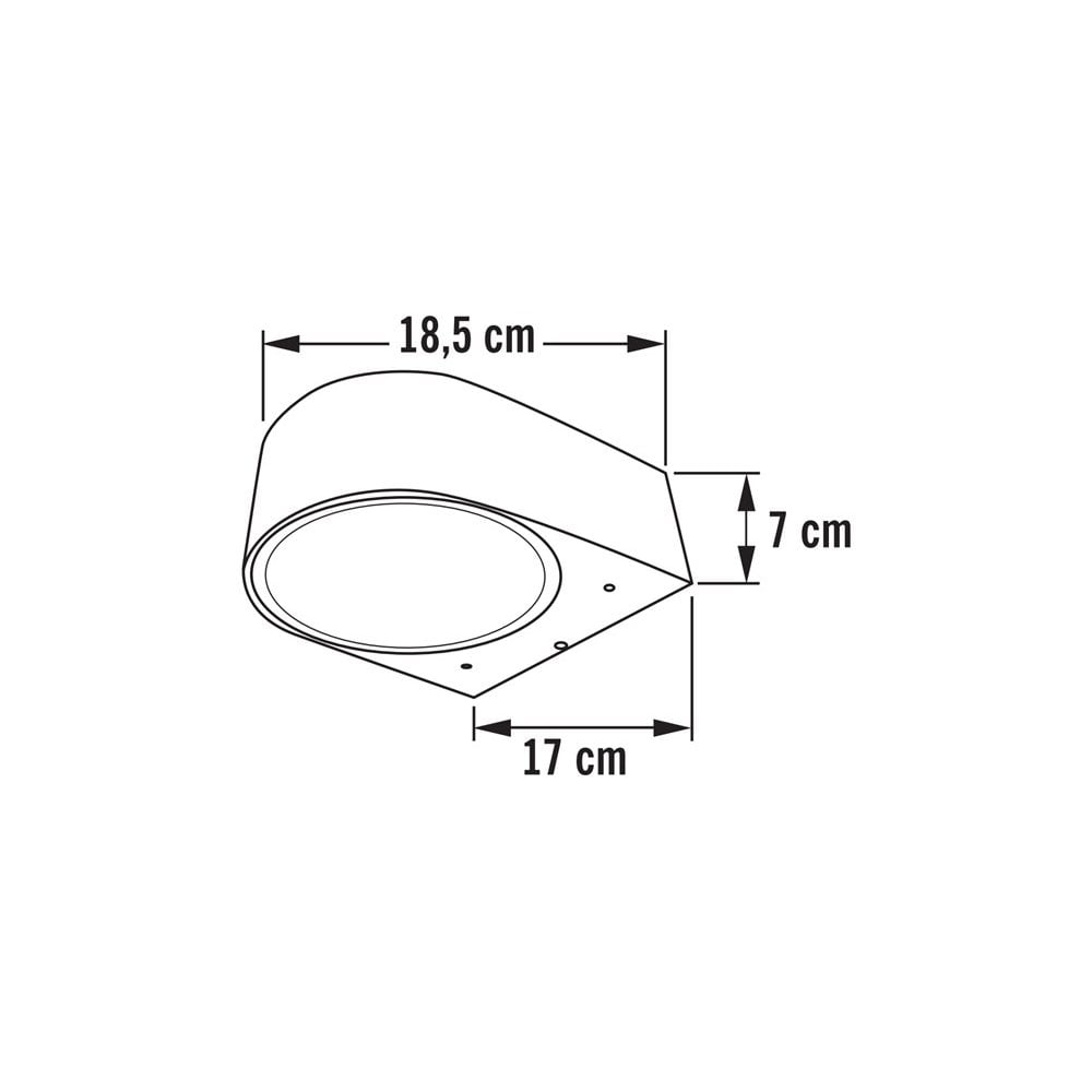 Konstsmide Teramo Wall Light - Grey