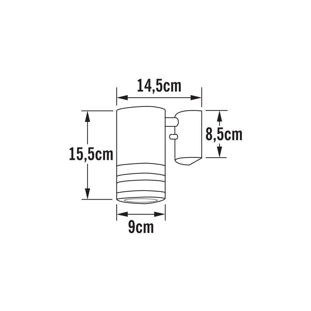 Konstsmide Modena Double Ring Down Wall Light - Galvanised