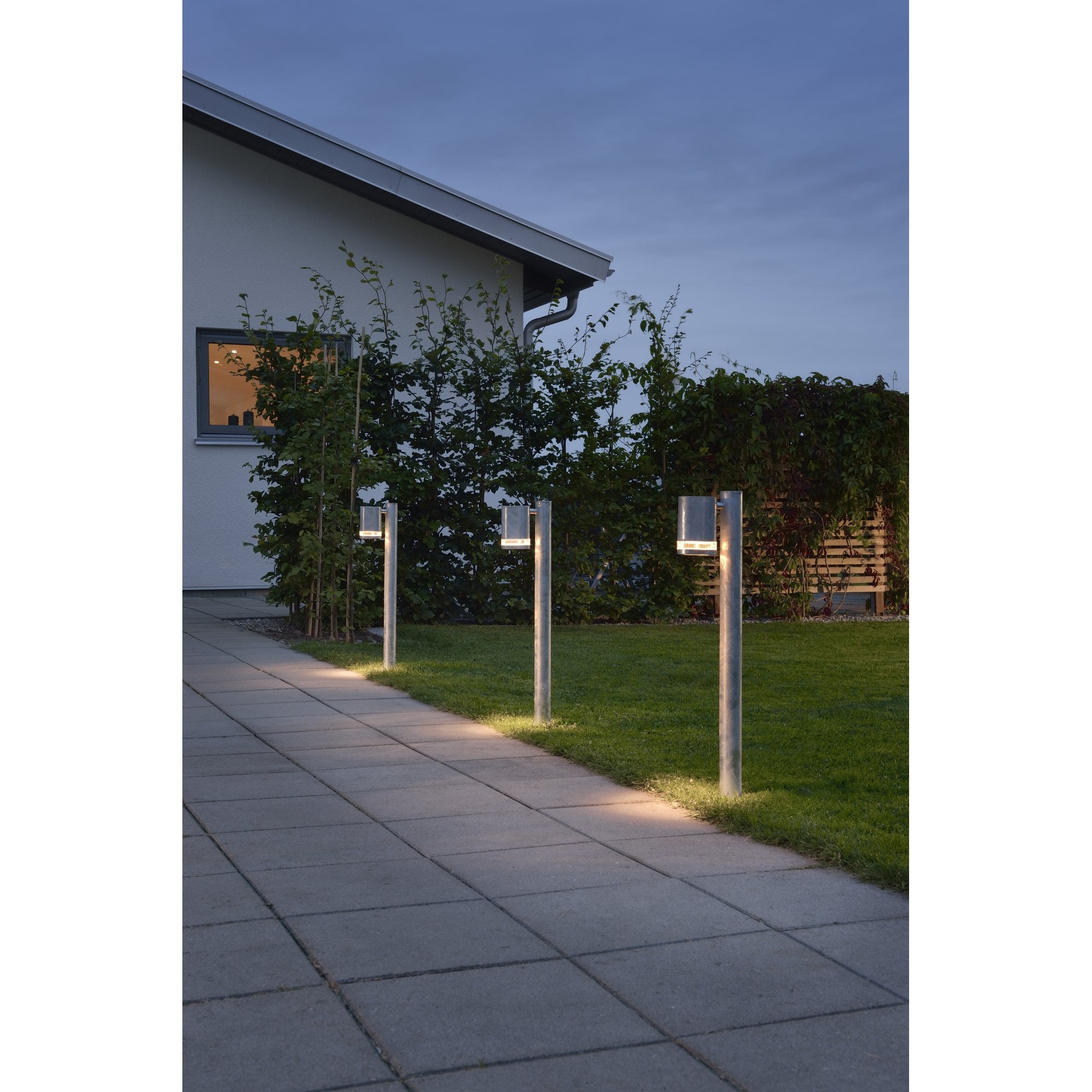 Konstsmide Modena Short Post Light - Galvanised