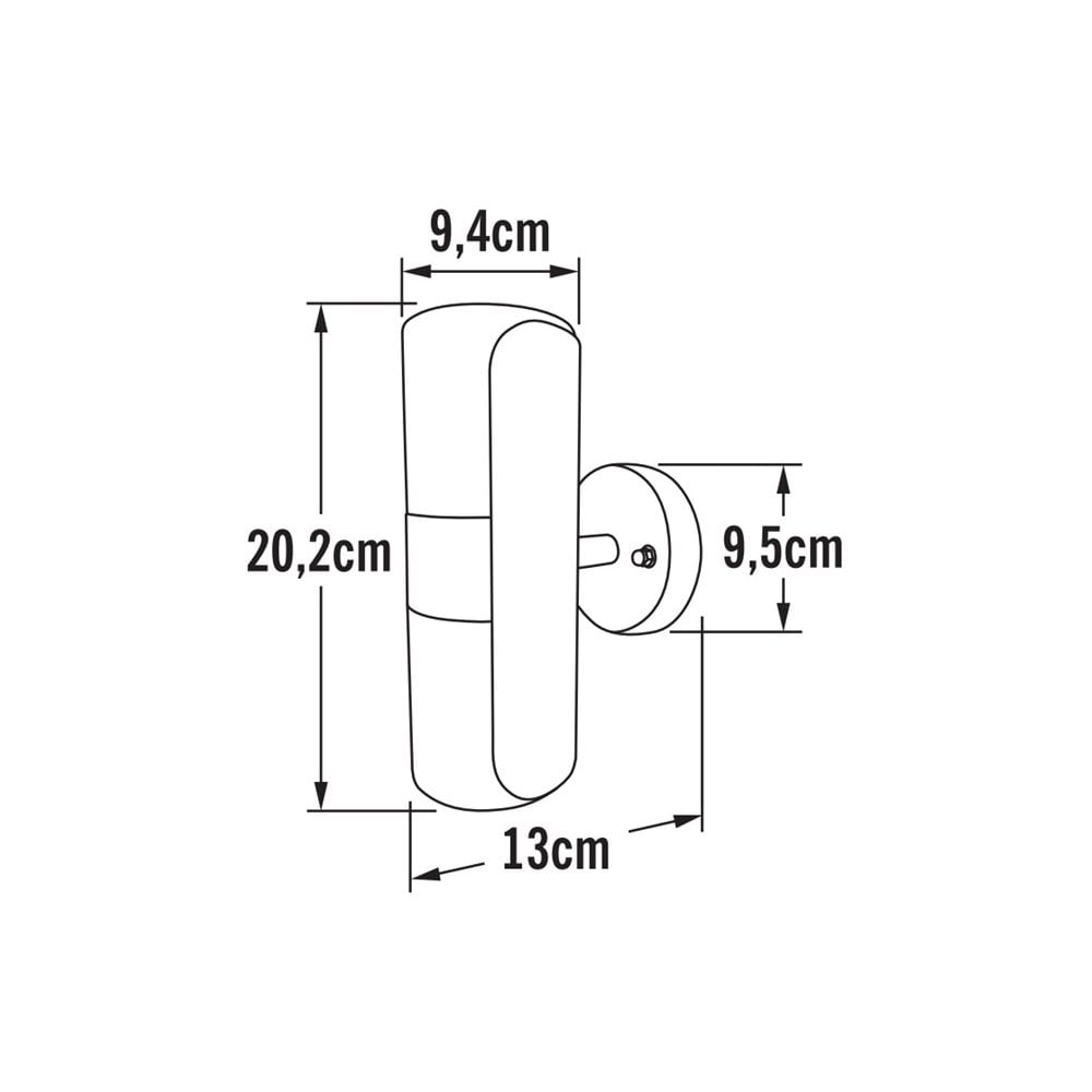Konstsmide Modena Wall Light - Matt Black