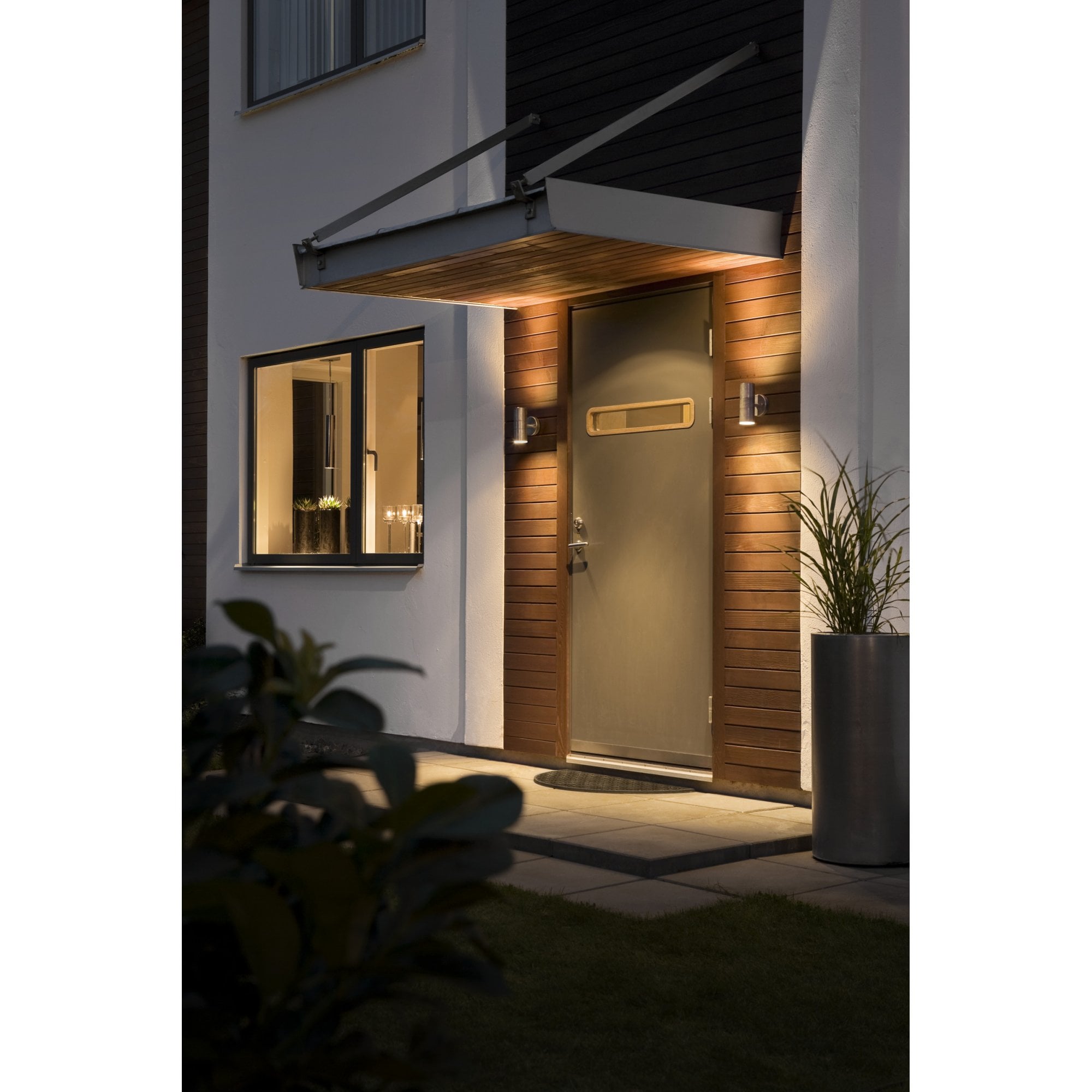 Konstsmide Modena 17cm Up/Down Wall Light - Galvanised Steel