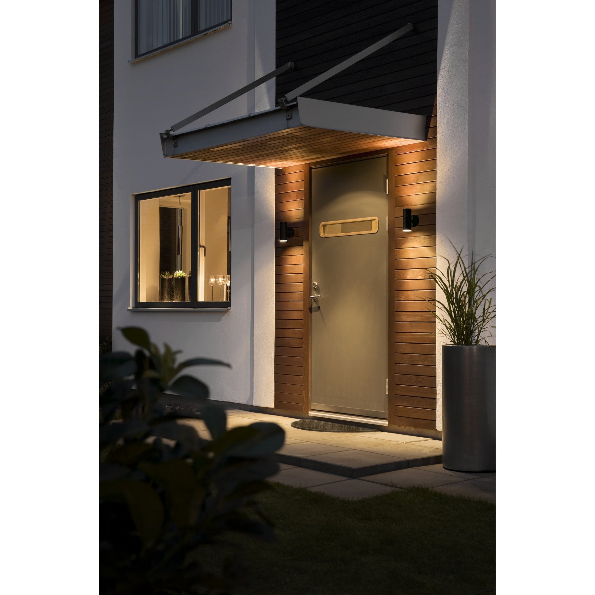 Konstsmide Modena 17cm Up/Down Wall Light - Matt Black