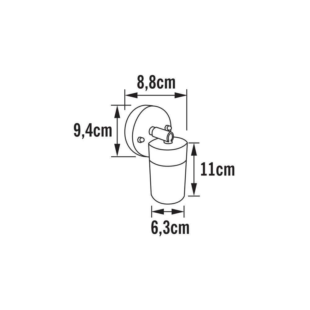 Konstsmide Modena Adjustable Wall Light - Stainless Steel