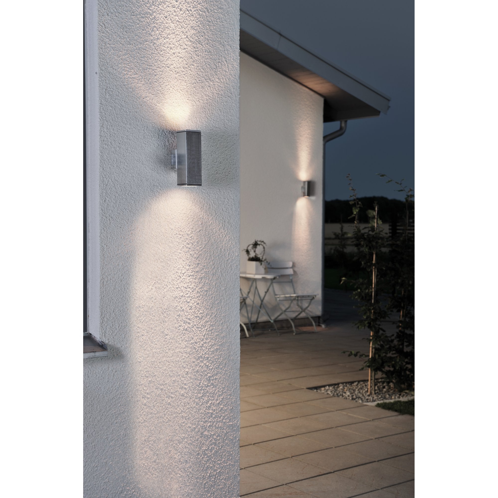 Konstsmide Monza Up/Down Wall Lamp - Aluminium
