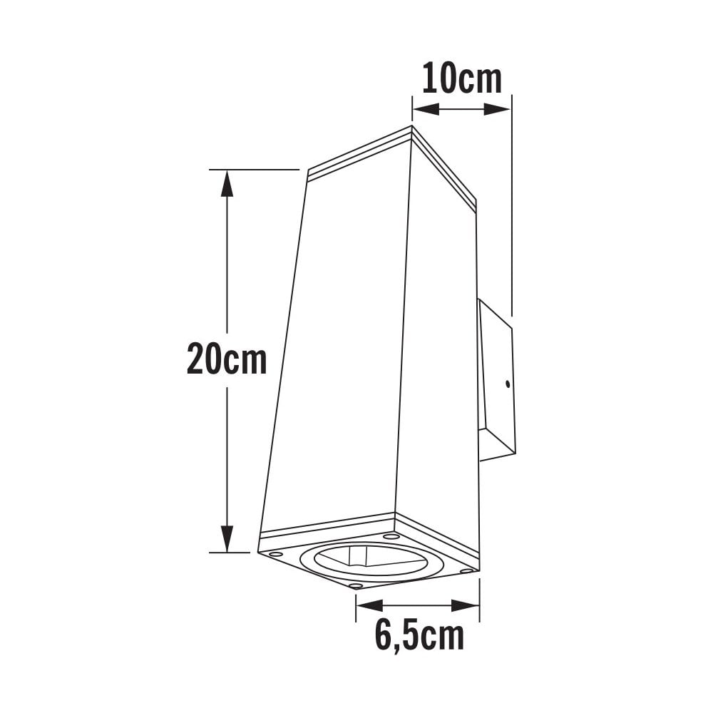 Konstsmide Monza Up/Down Wall Lamp - Anthracite