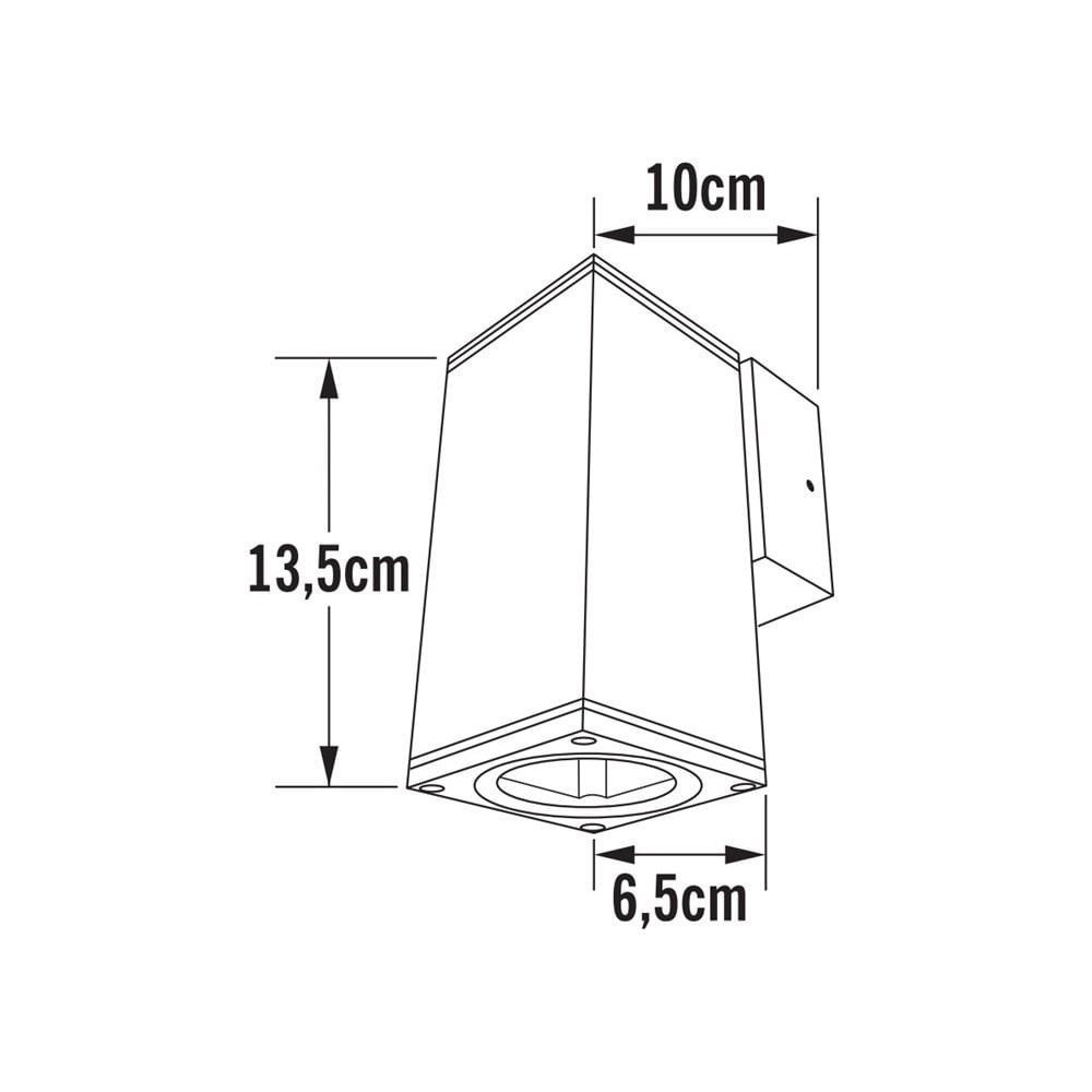 Konstsmide Monza Down Wall Lamp - Anthracite