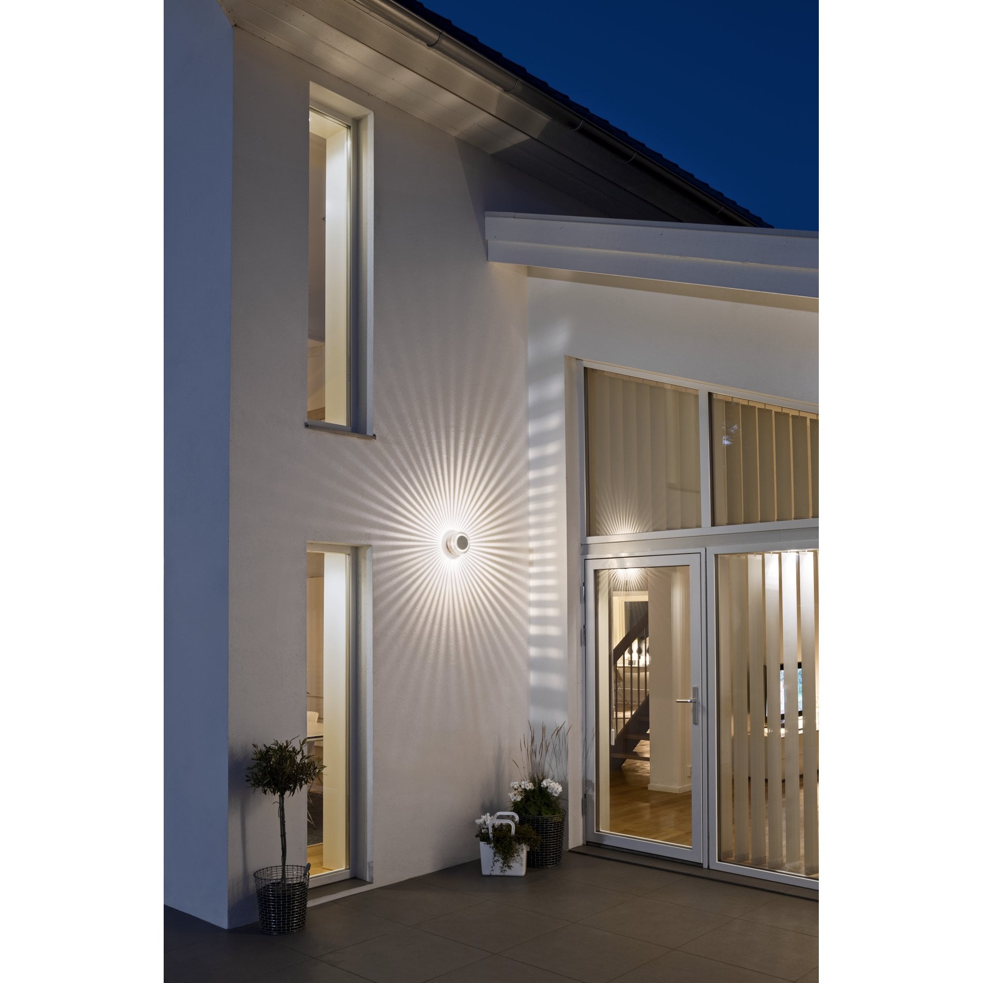 Konstsmide Monza Large High Power LED Wall Light - Aluminium