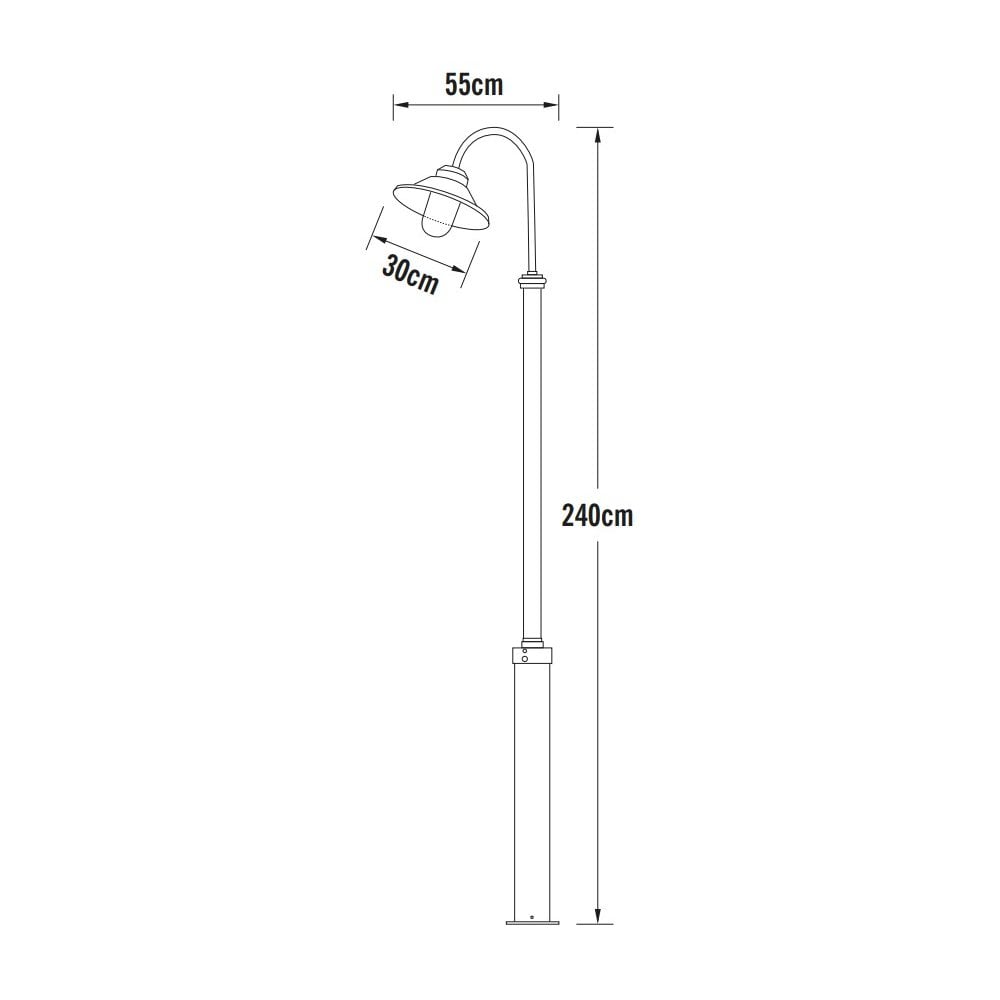 Konstsmide Vega Lampost (With Taurus Column) - Matt White