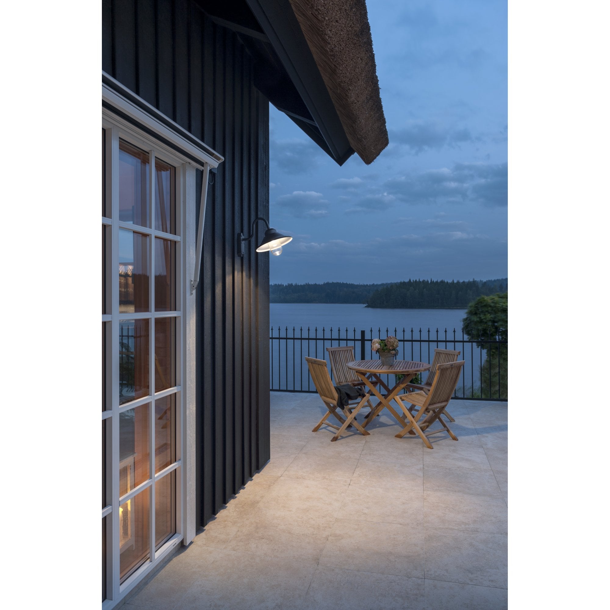 Konstsmide Vega LED Wall Light - Matt Black