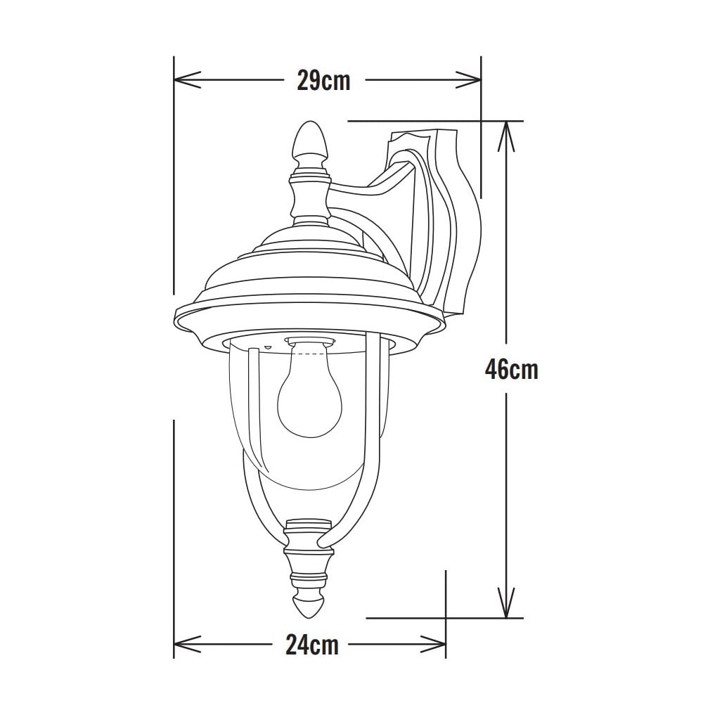 Konstsmide Parma Down Wall Light - Green