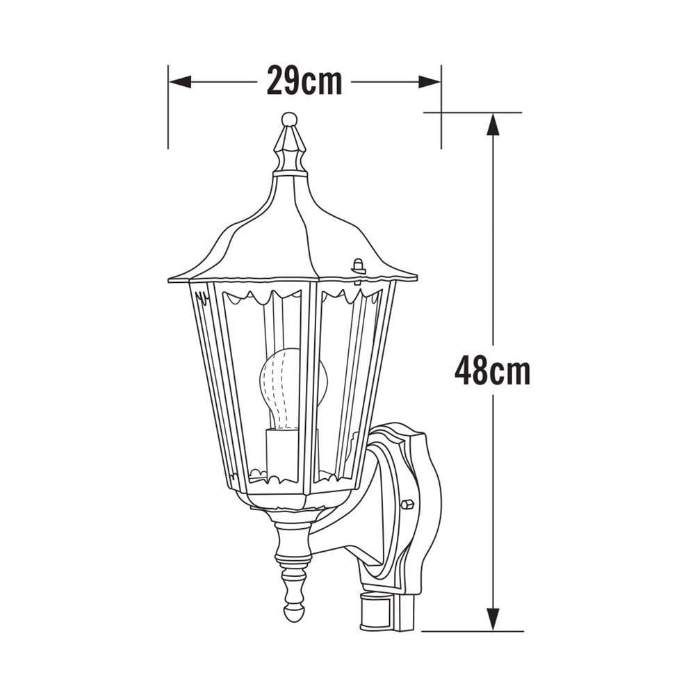 Konstsmide Firenze Up Wall Light With PIR - Matt White