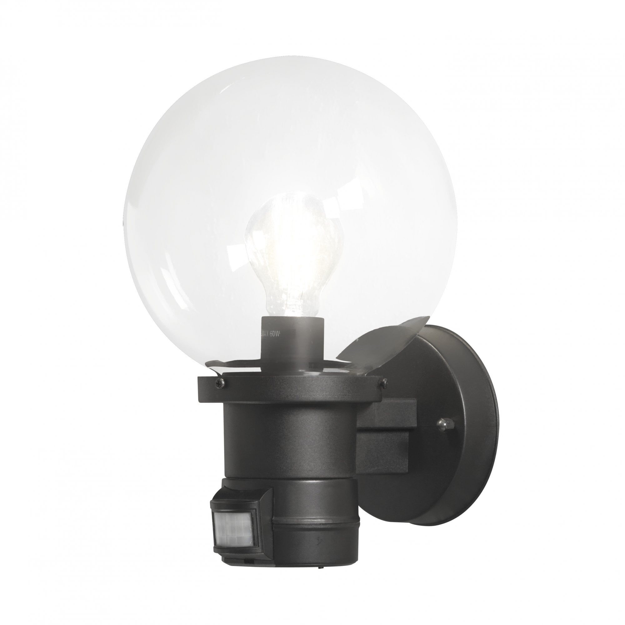 Konstsmide Nemi Up Wall Light with PIR - Matt Black