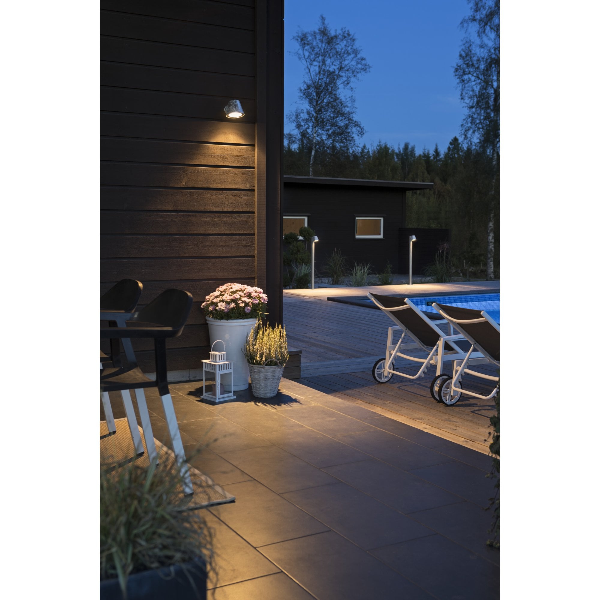 Konstsmide Trieste Wall Light - Galvanised Steel