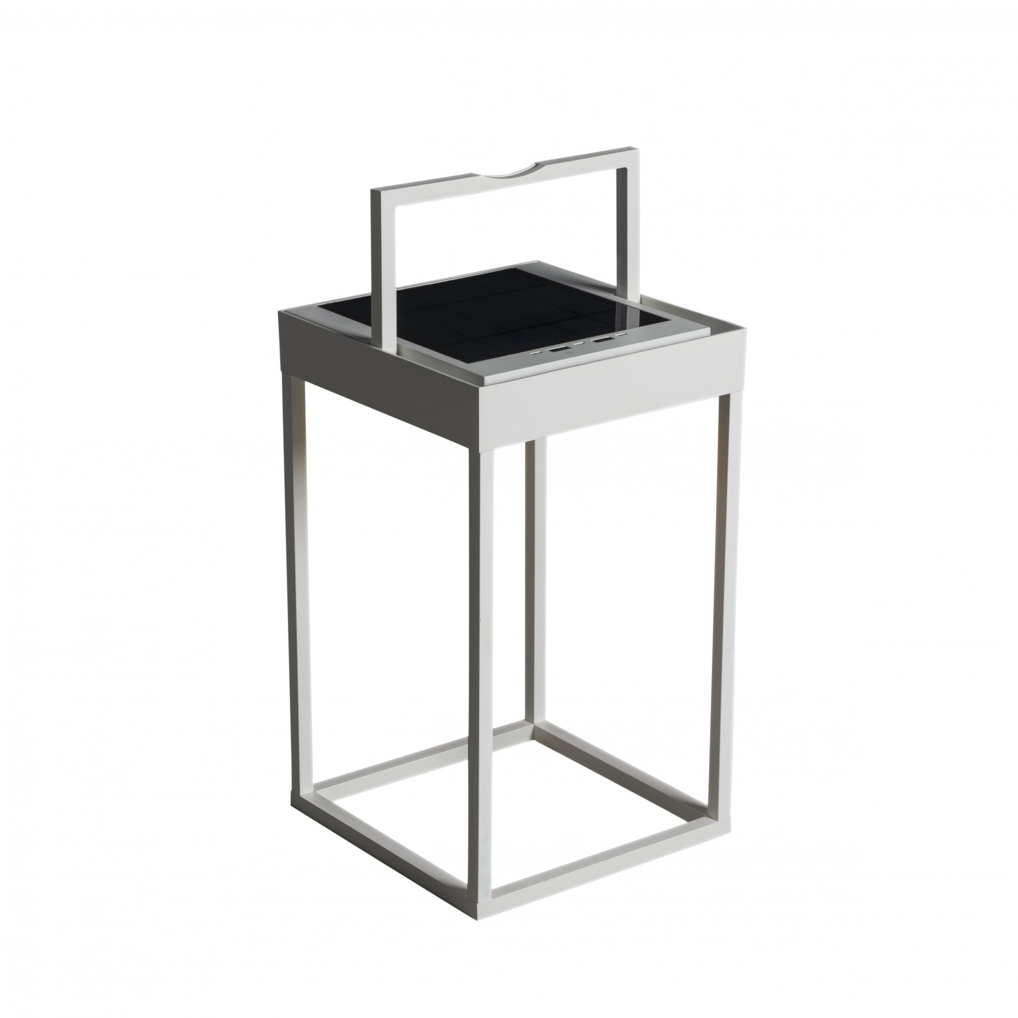Konstsmide Portofino Solar Lantern with USB - Matt White