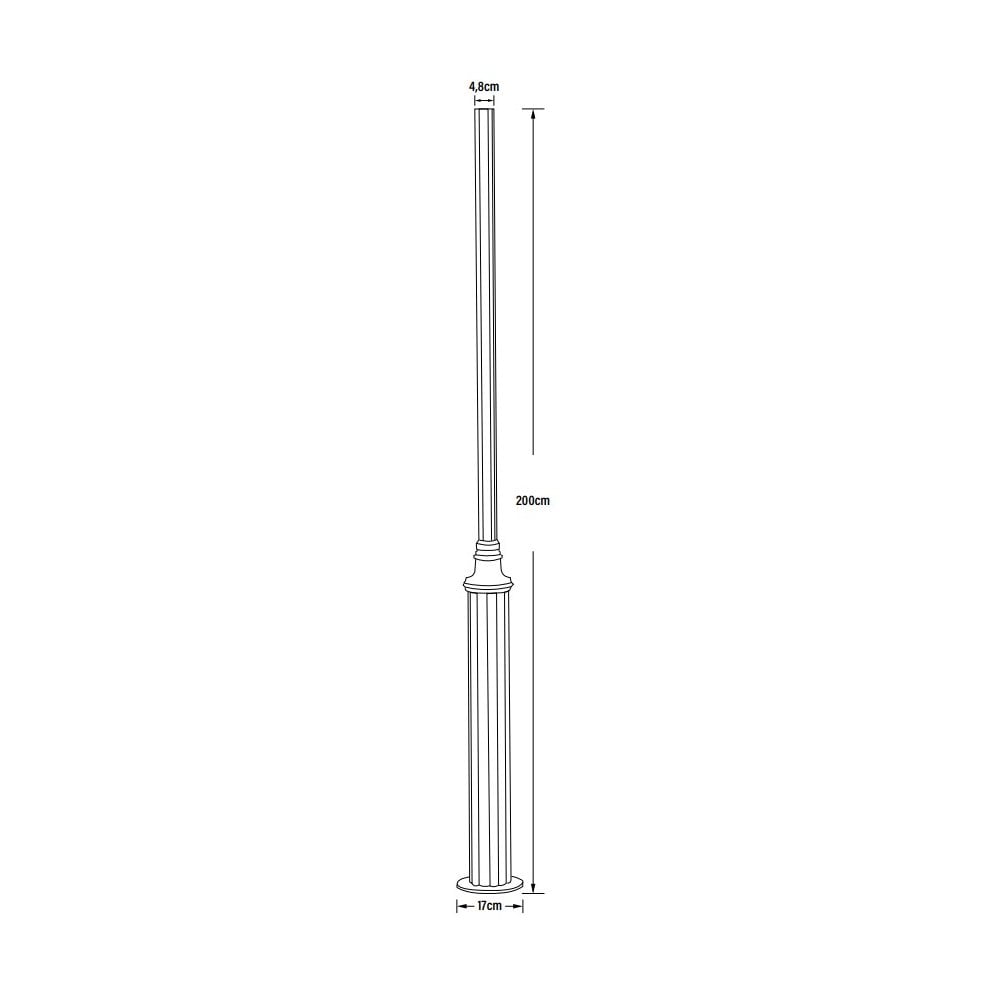 Konstsmide Draco Column - Matt Black - Base Only