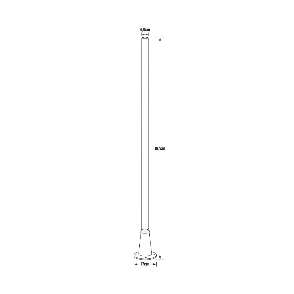 Konstsmide Pegasus Column - Matt Black - Base Only