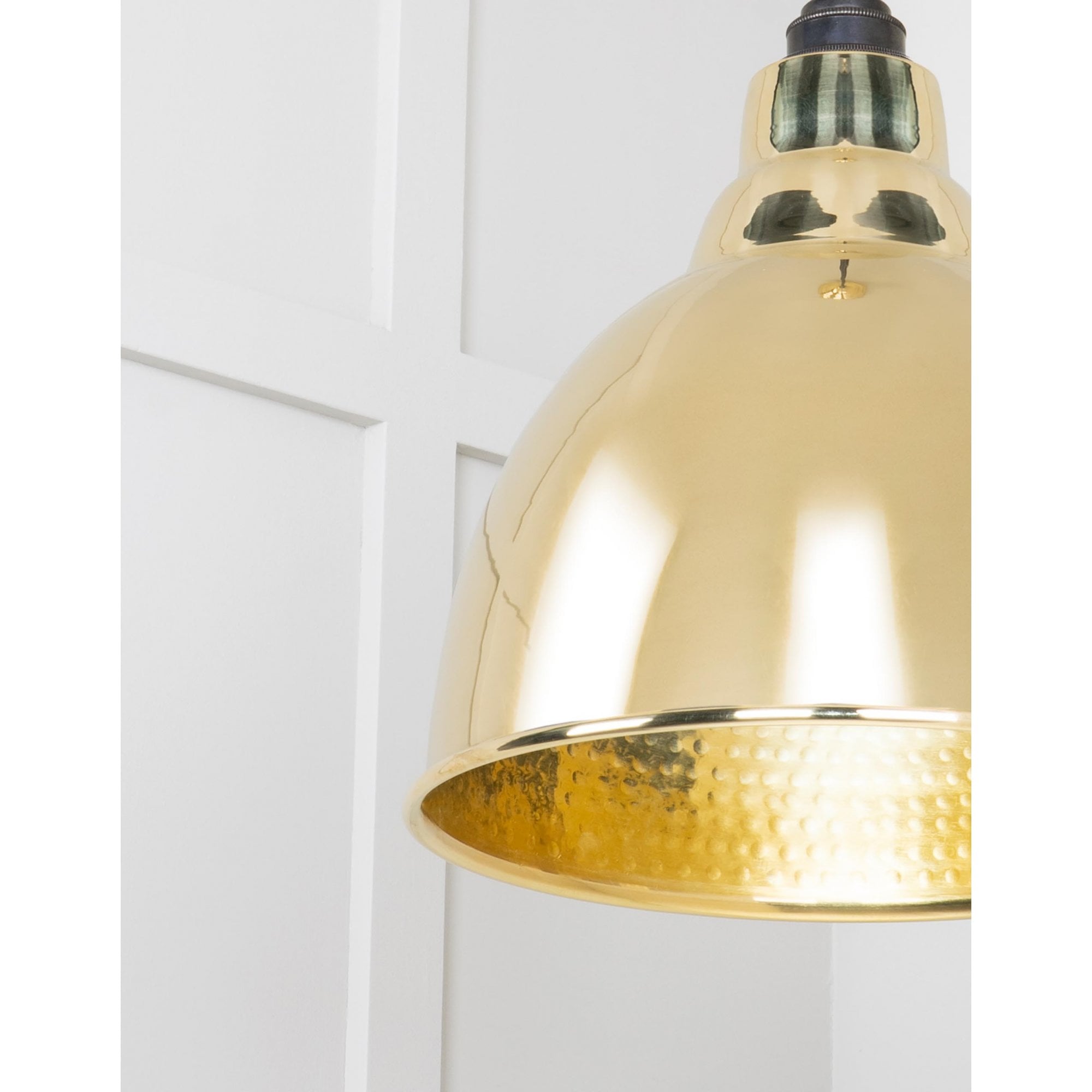 From The Anvil Hammered Brass Brindley Cluster Pendant