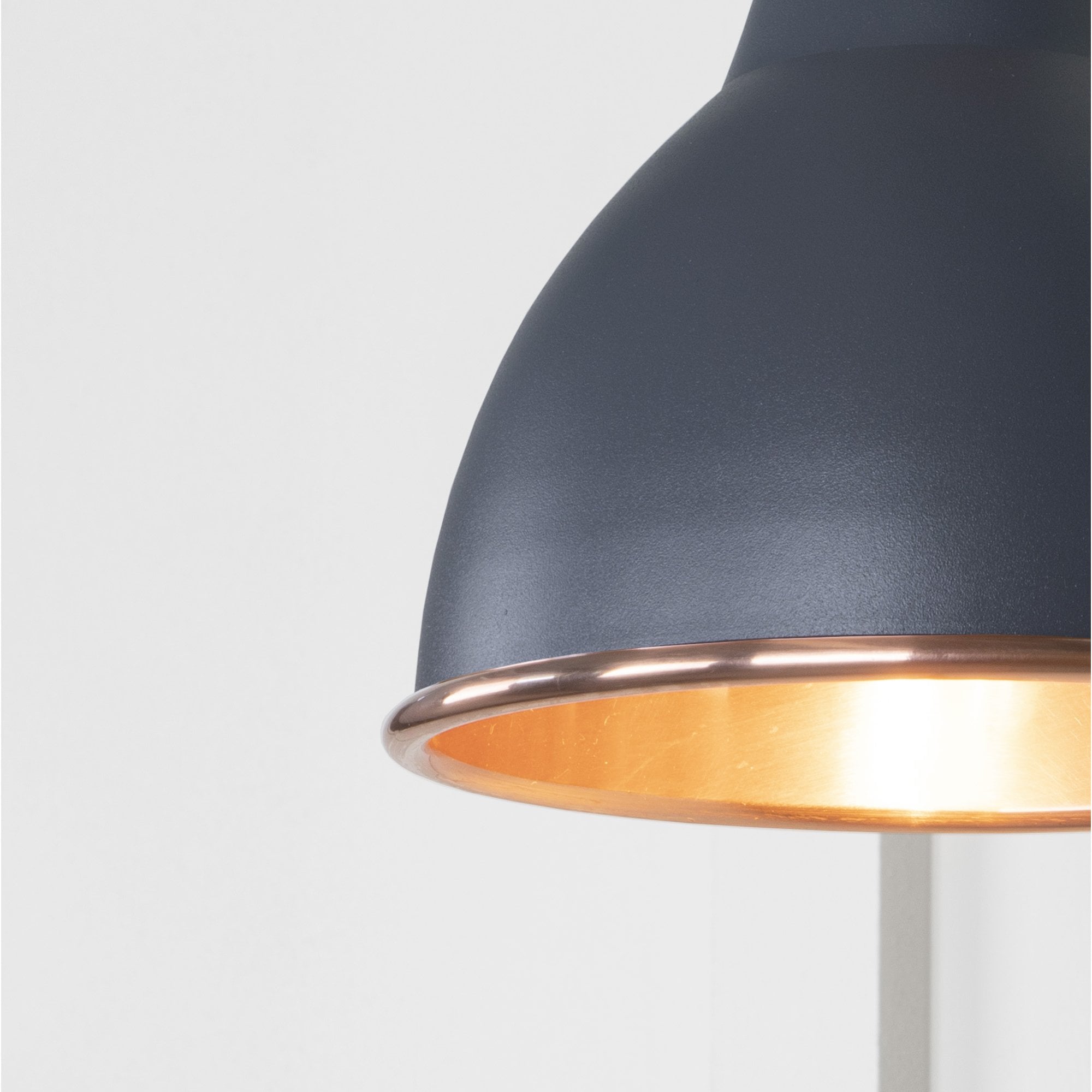 From The Anvil Smooth Copper Brindley Wall Light - Slate (Mid Grey)