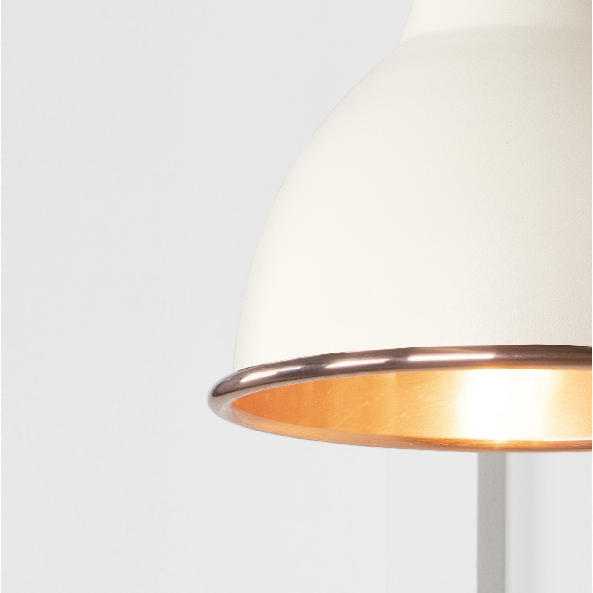 From The Anvil Smooth Copper Brindley Wall Light - Teasel (Off White/Cream)