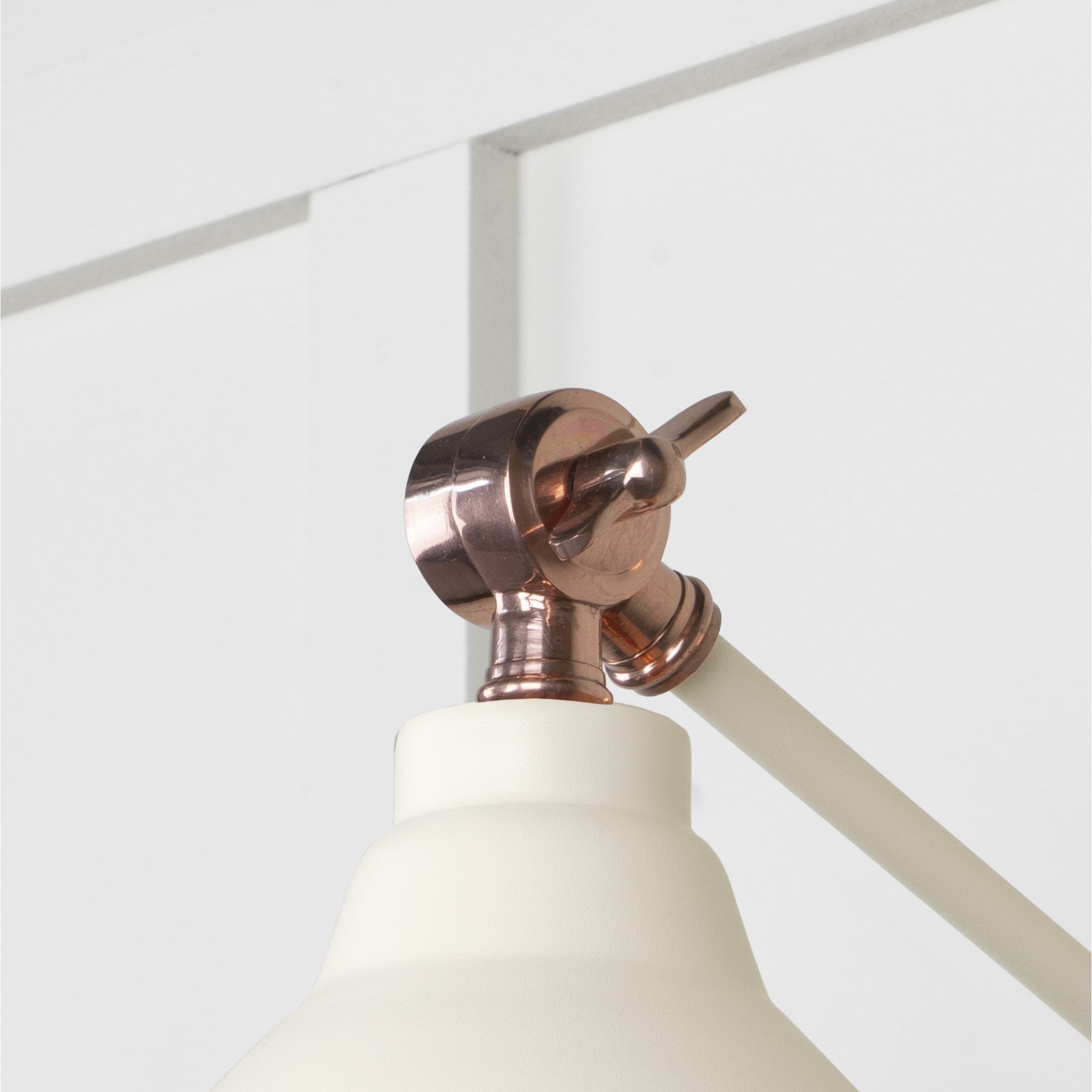 From The Anvil Smooth Copper Brindley Wall Light - Teasel (Off White/Cream)